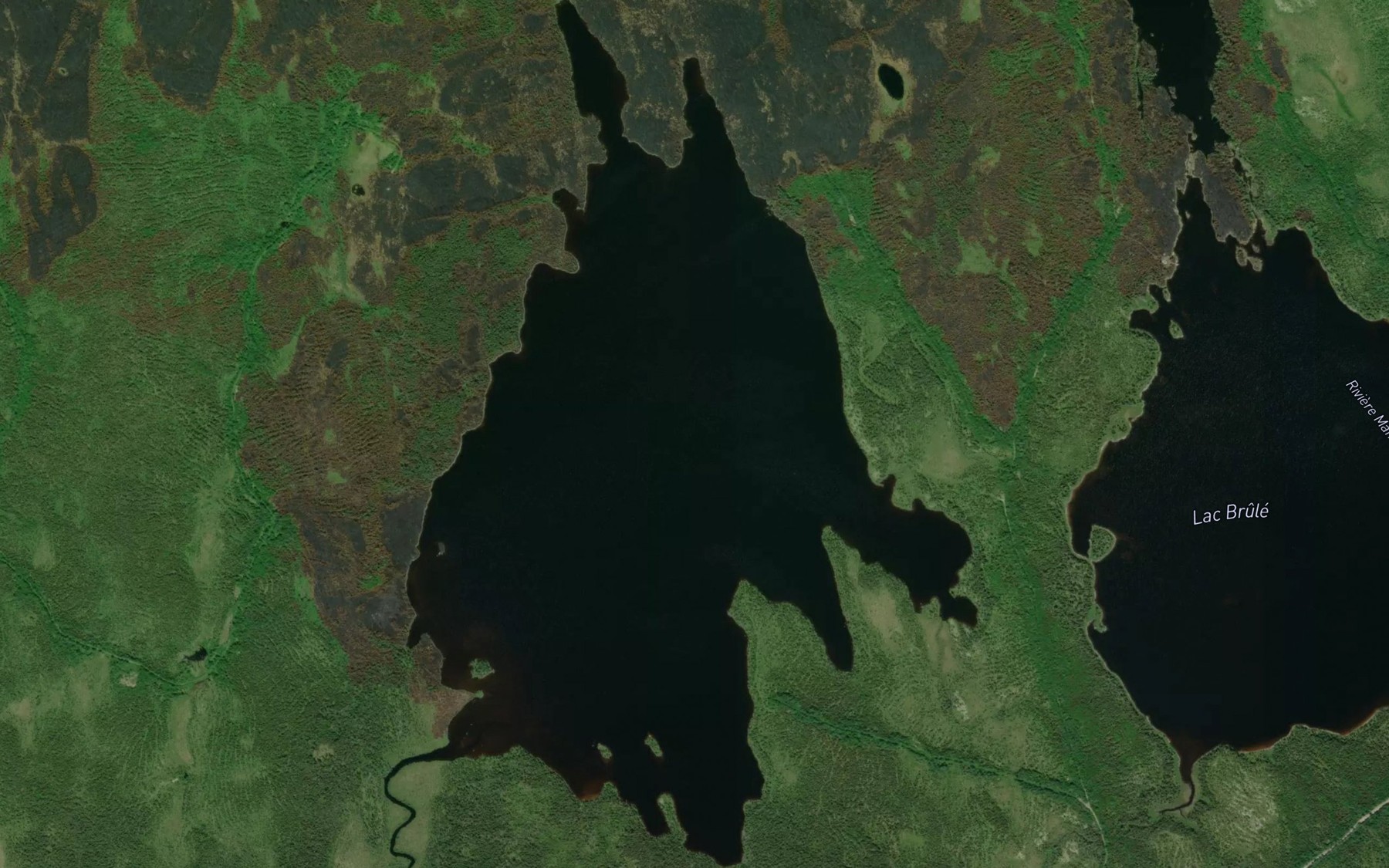 Satellite map of the Lac de la Bonne Heure