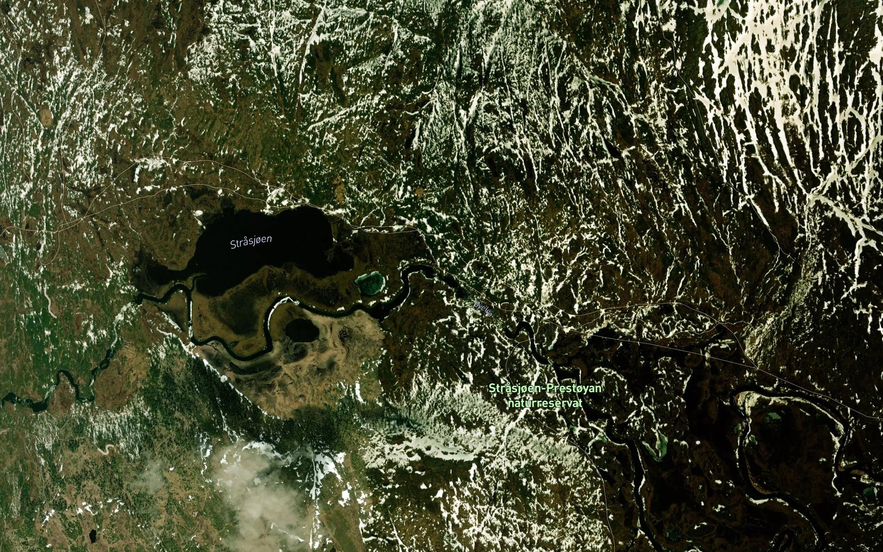 Satellite map of the Svartasfossen