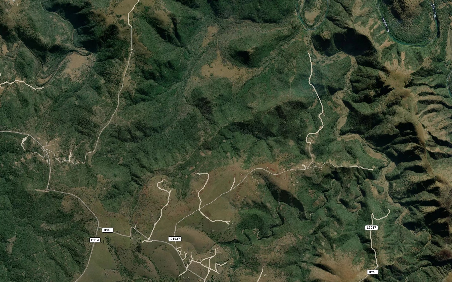 Satellite map of the KwaJakaza