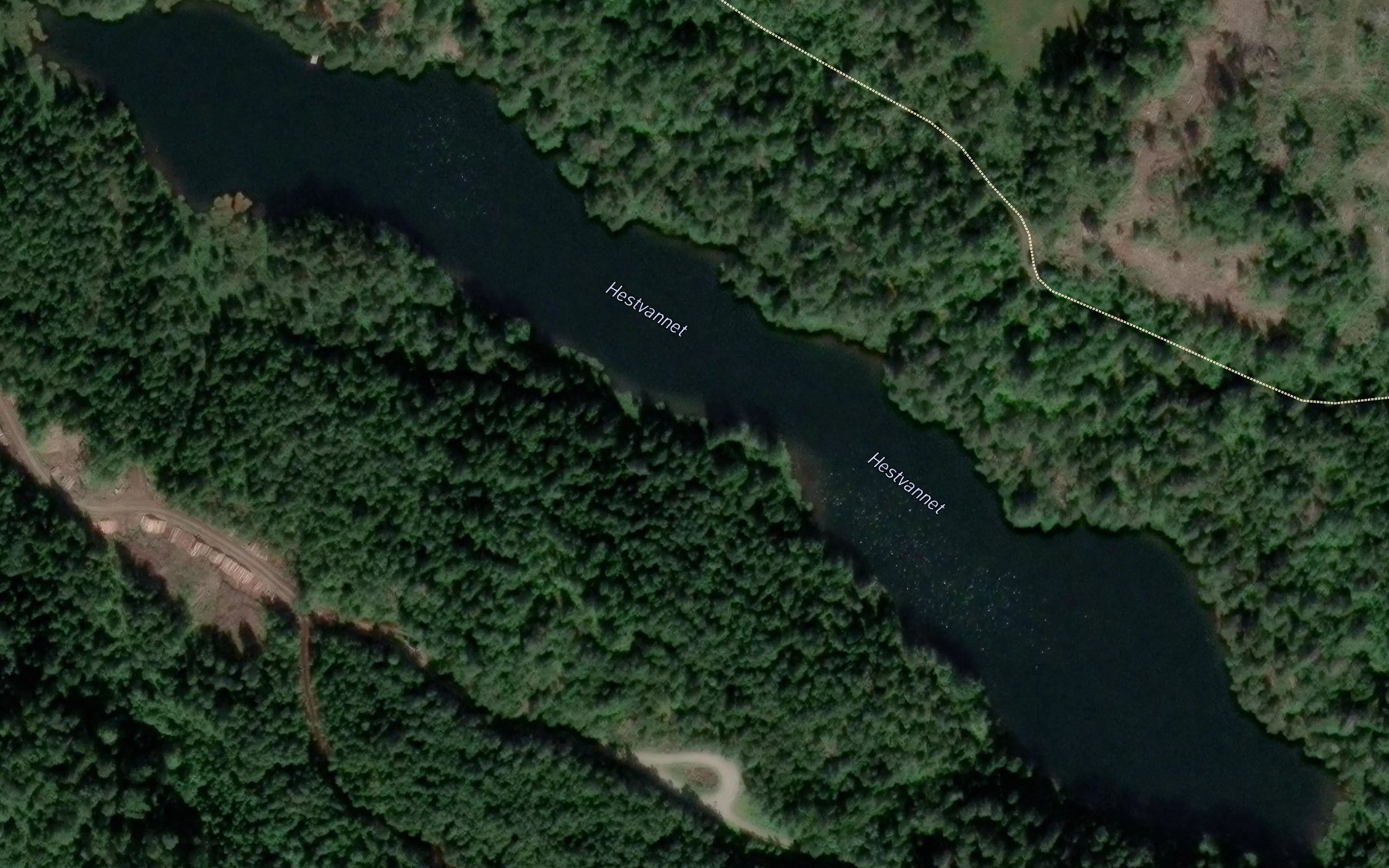 Satellite map of the Hestvannet