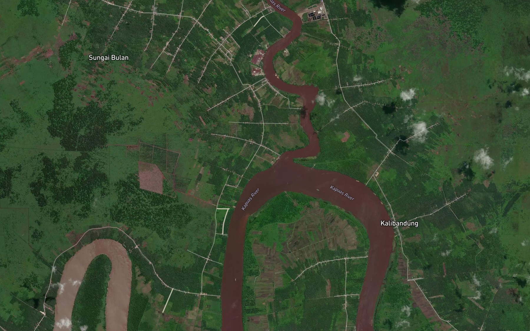 Satellite map of the Sungai Kapuas