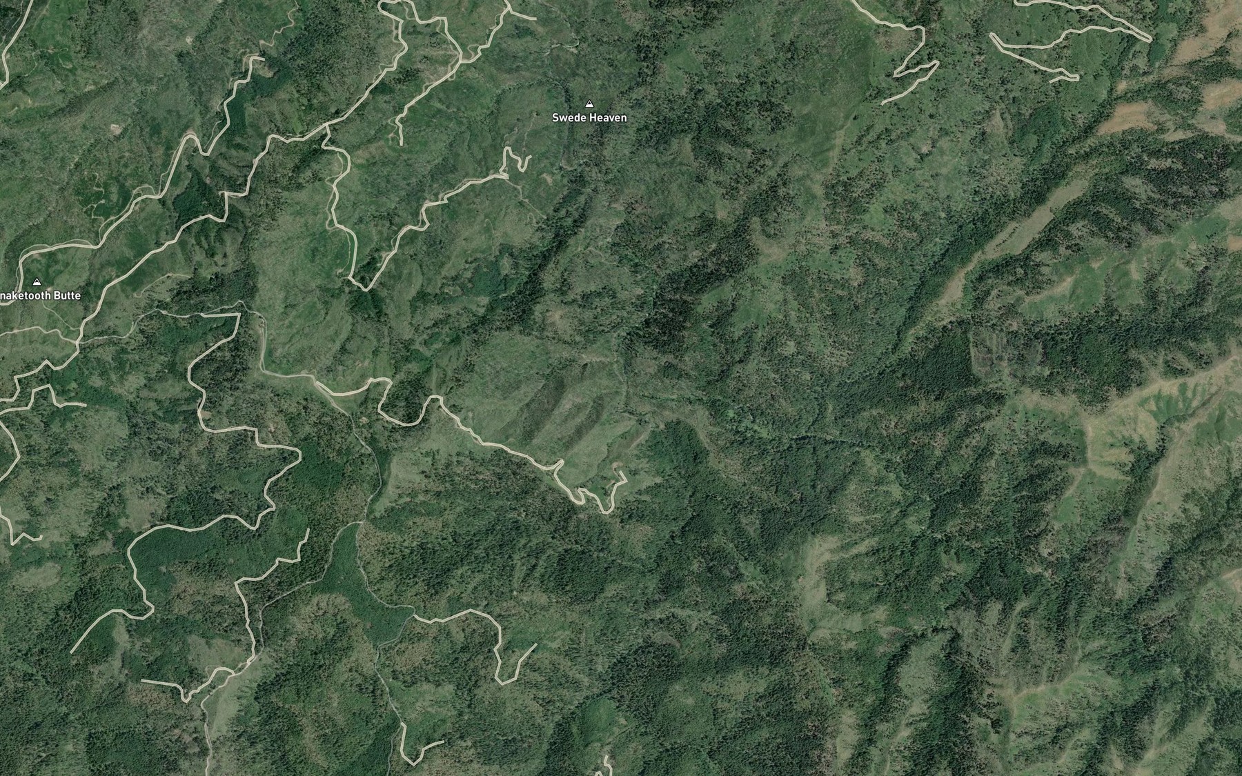 Satellite map of the West Coon Creek