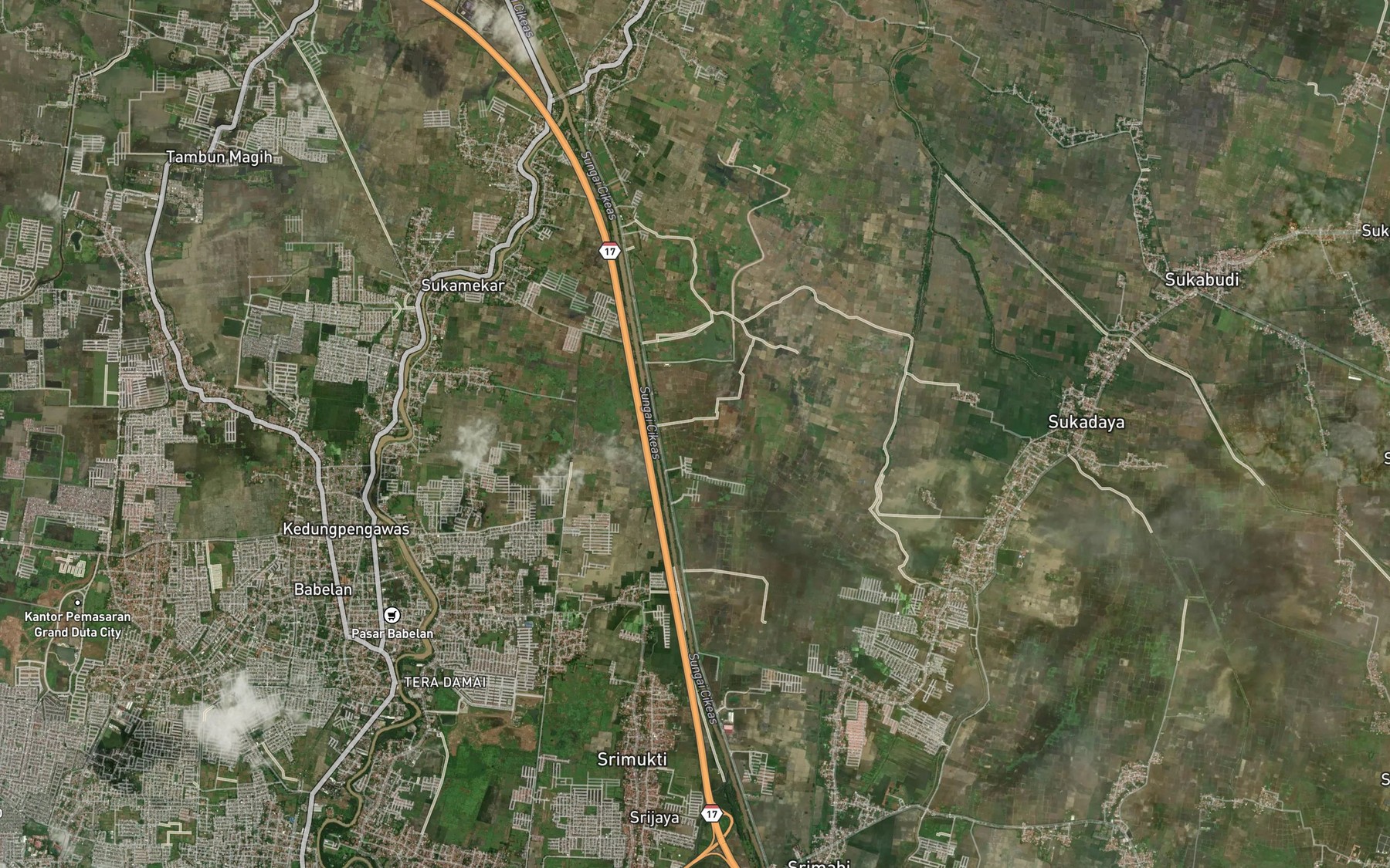 Satellite map of the Kali Sepak