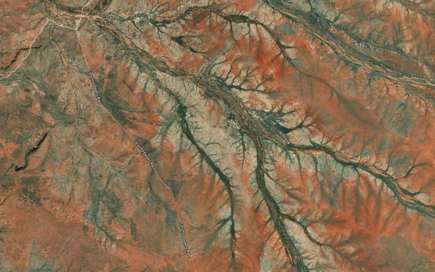 Satellite map of the Ram Creek
