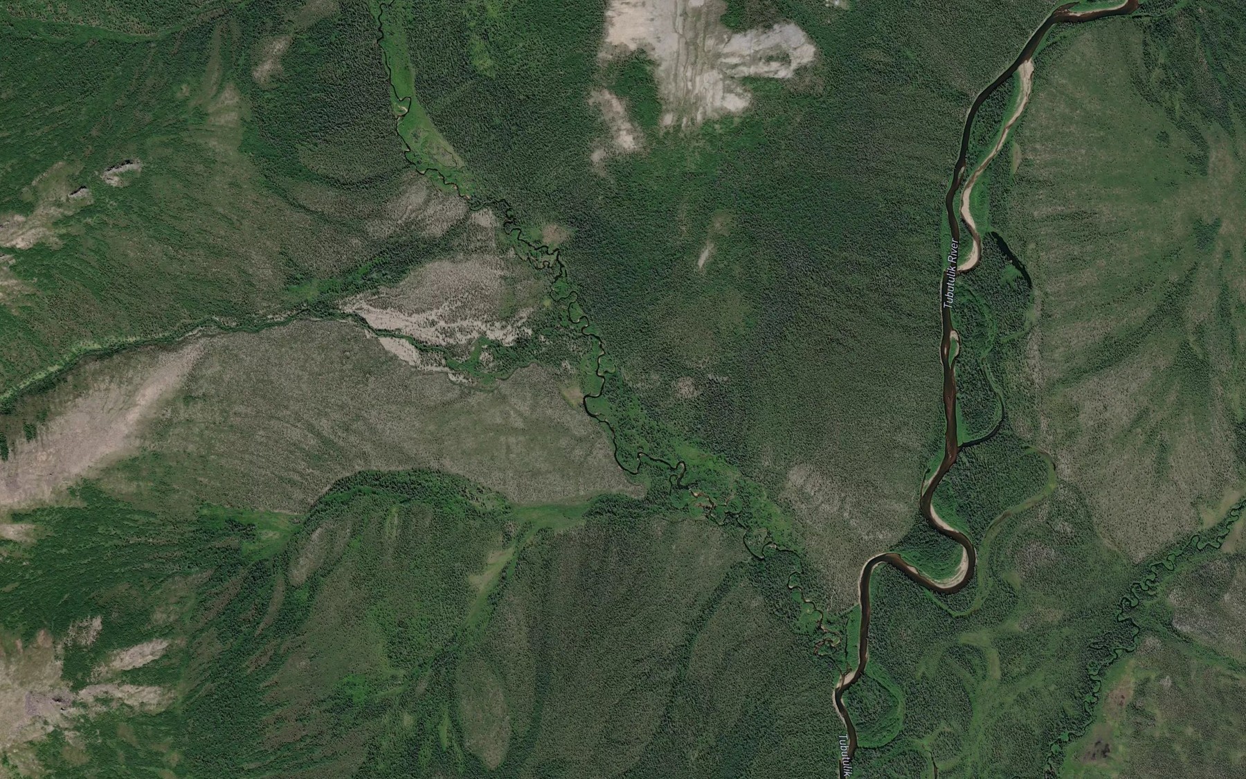 Satellite map of the Boulder Creek