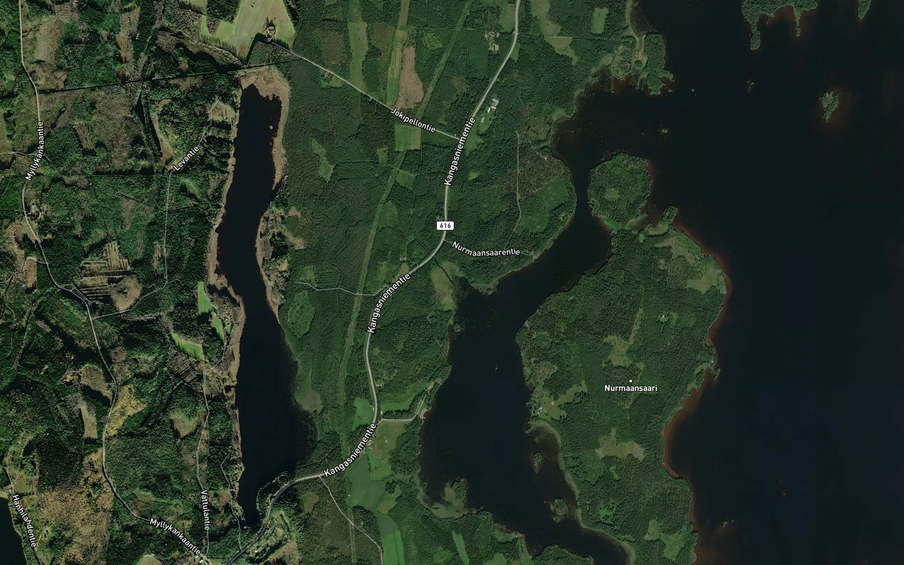 Satellite map of the Sahinjoki