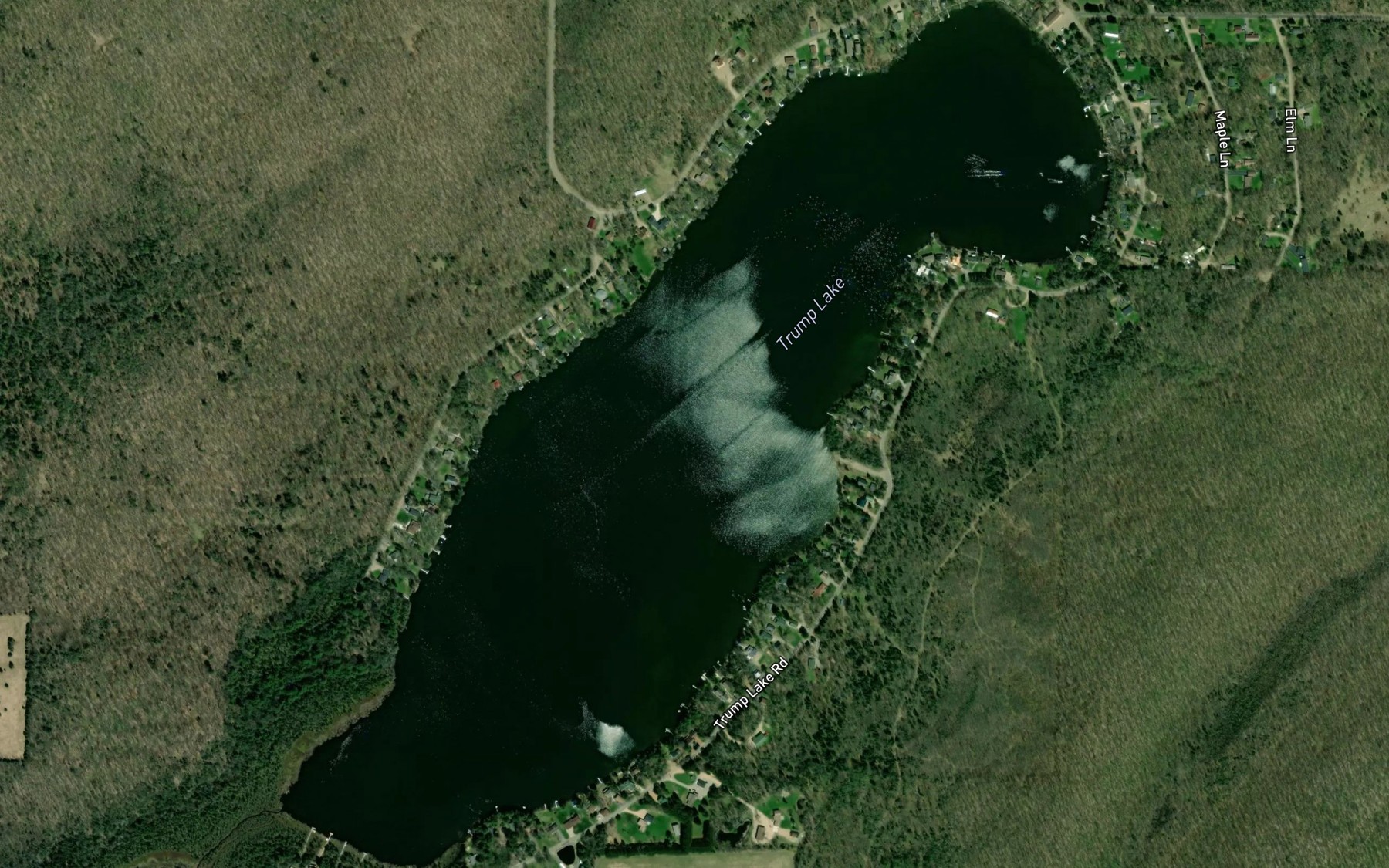 Satellite map of the Trump Lake