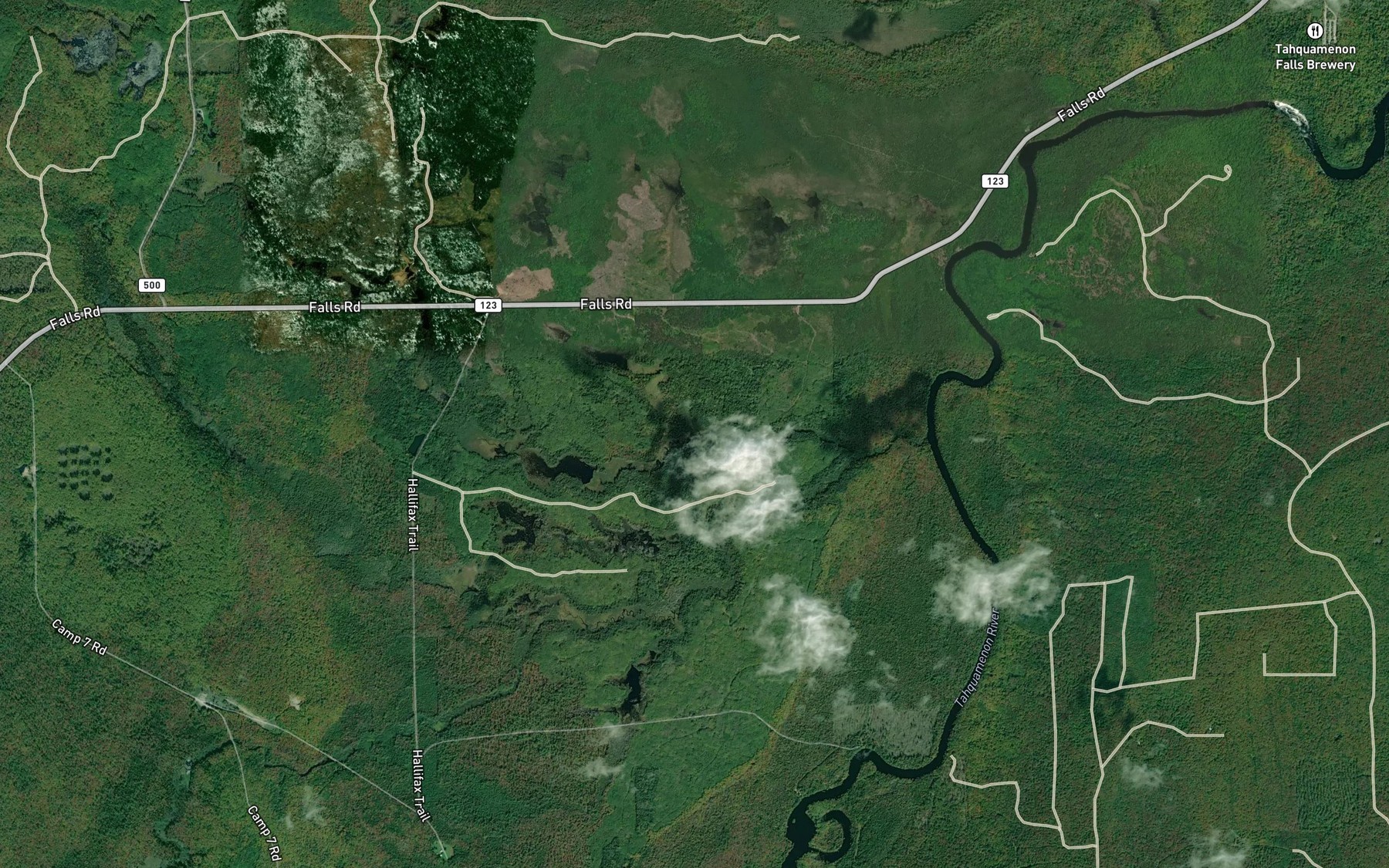 Satellite map of the Middle Branch Linton Creek