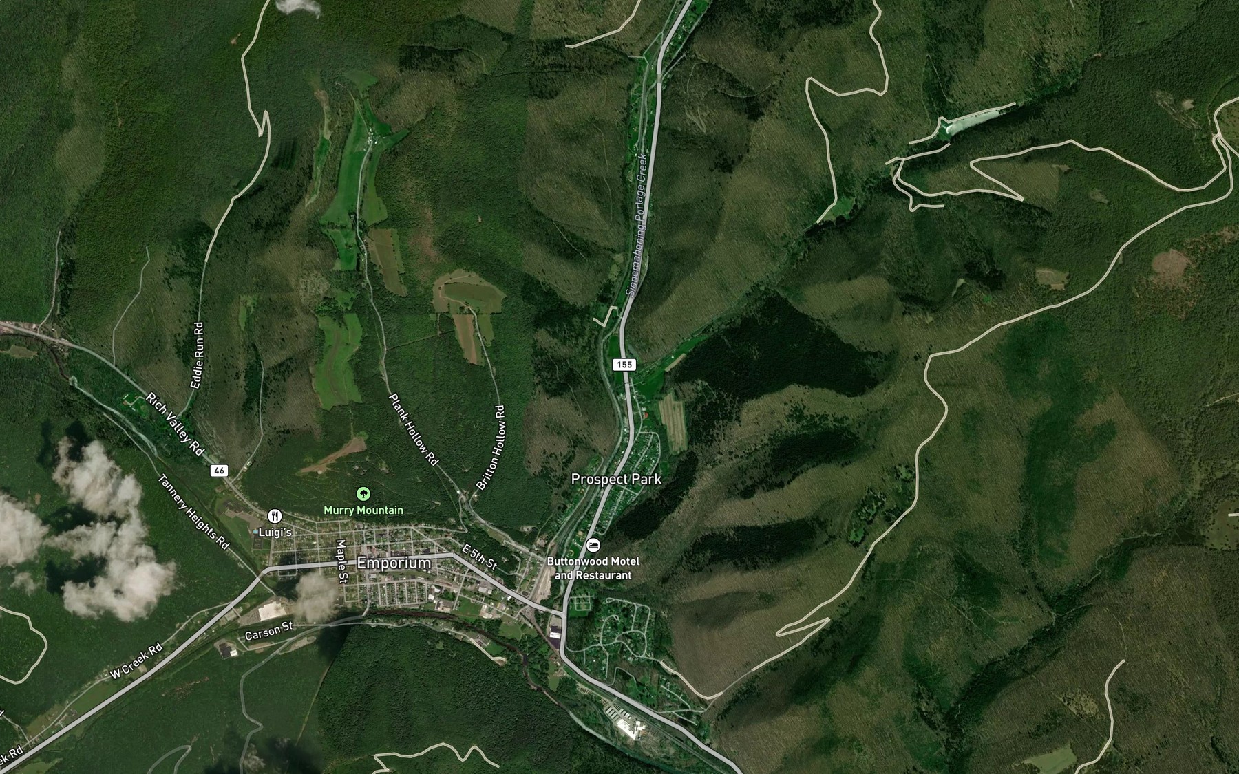 Satellite map of the Salt Run