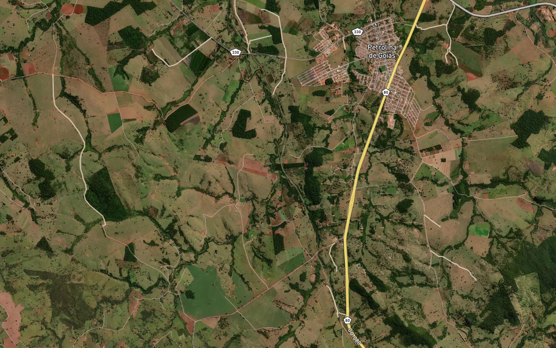 Satellite map of the Corrego Barreirao