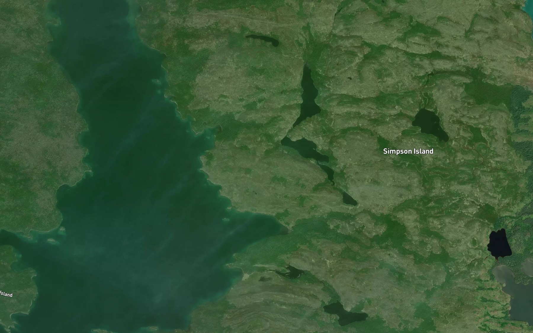 Satellite map of the Wickham Bay