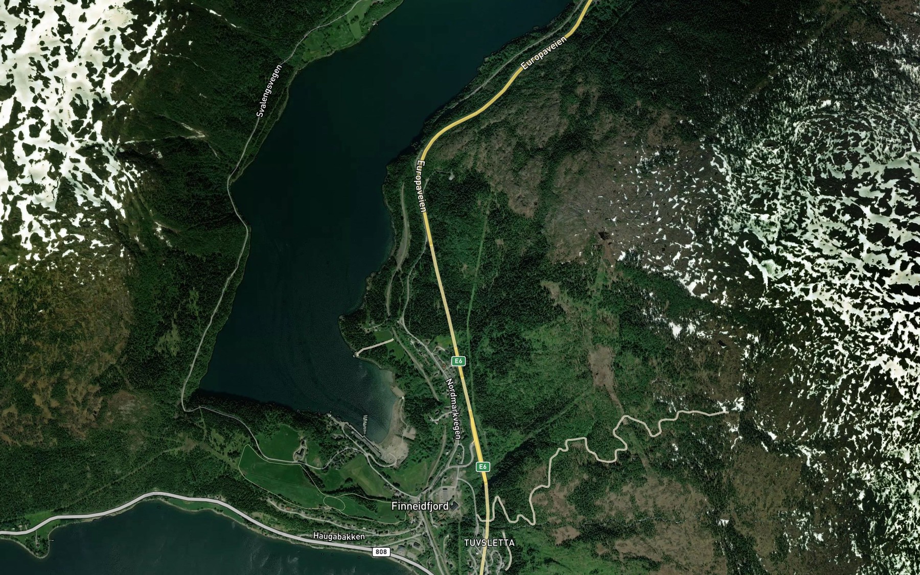 Satellite map of the Oksbekken