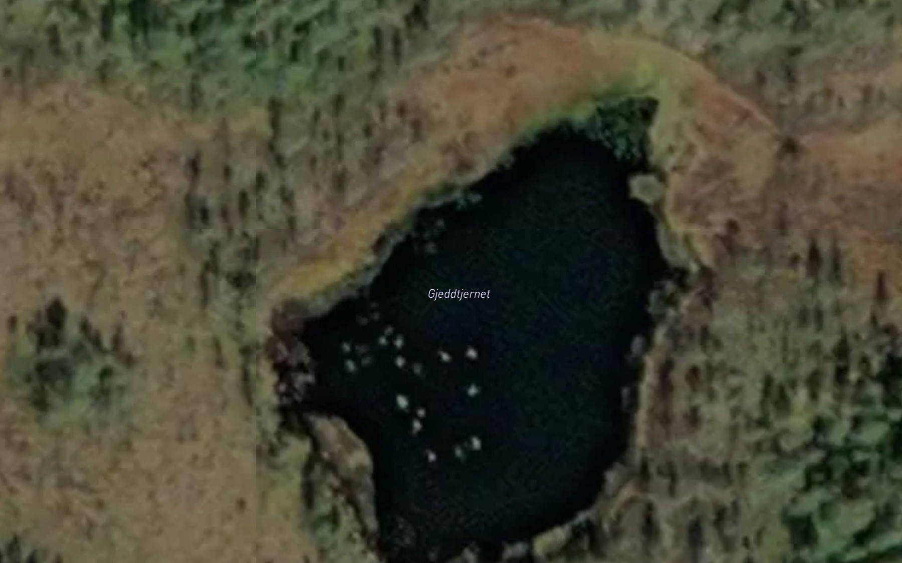 Satellite map of the Gjeddtjernet