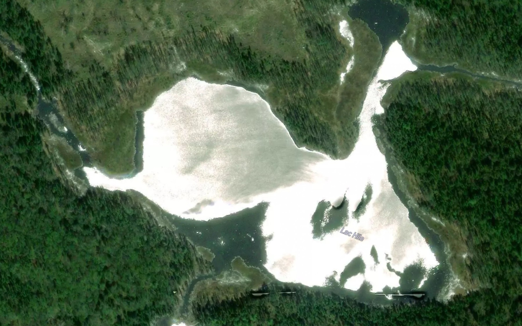 Satellite map of the Lac Hile