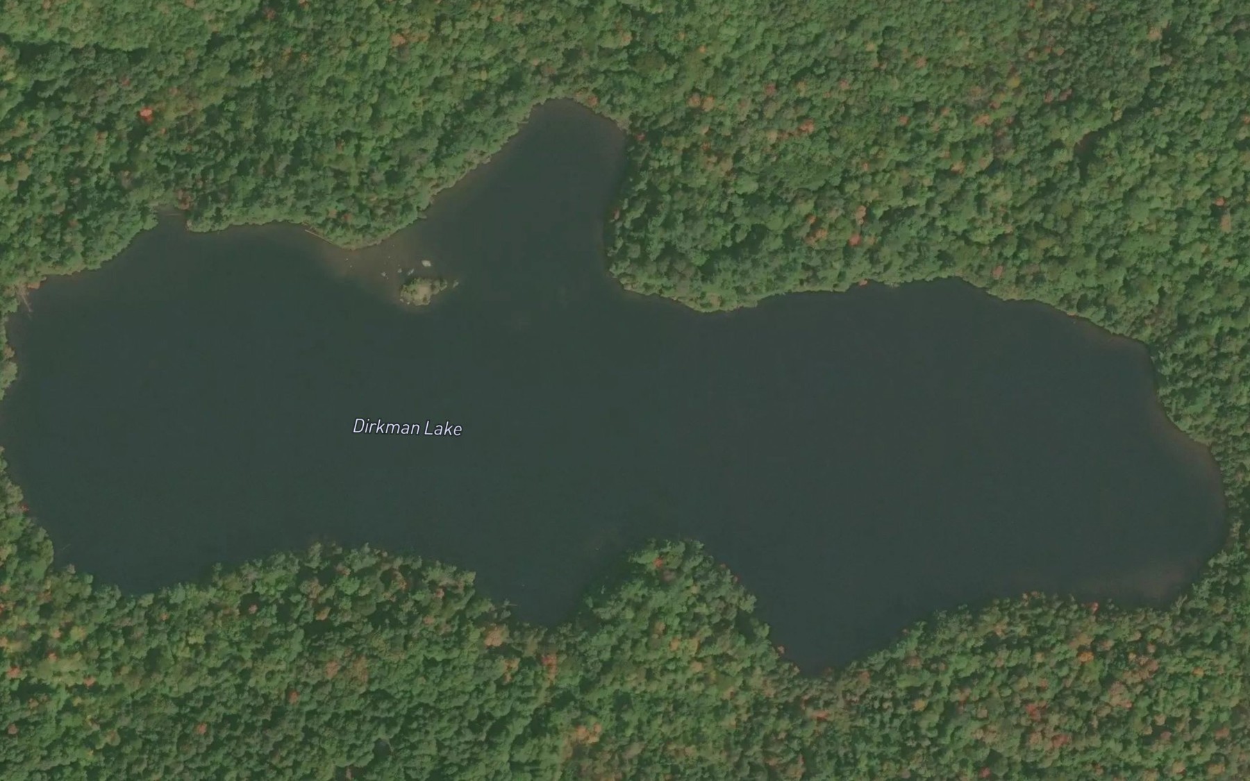 Satellite map of the Dirkman Lake