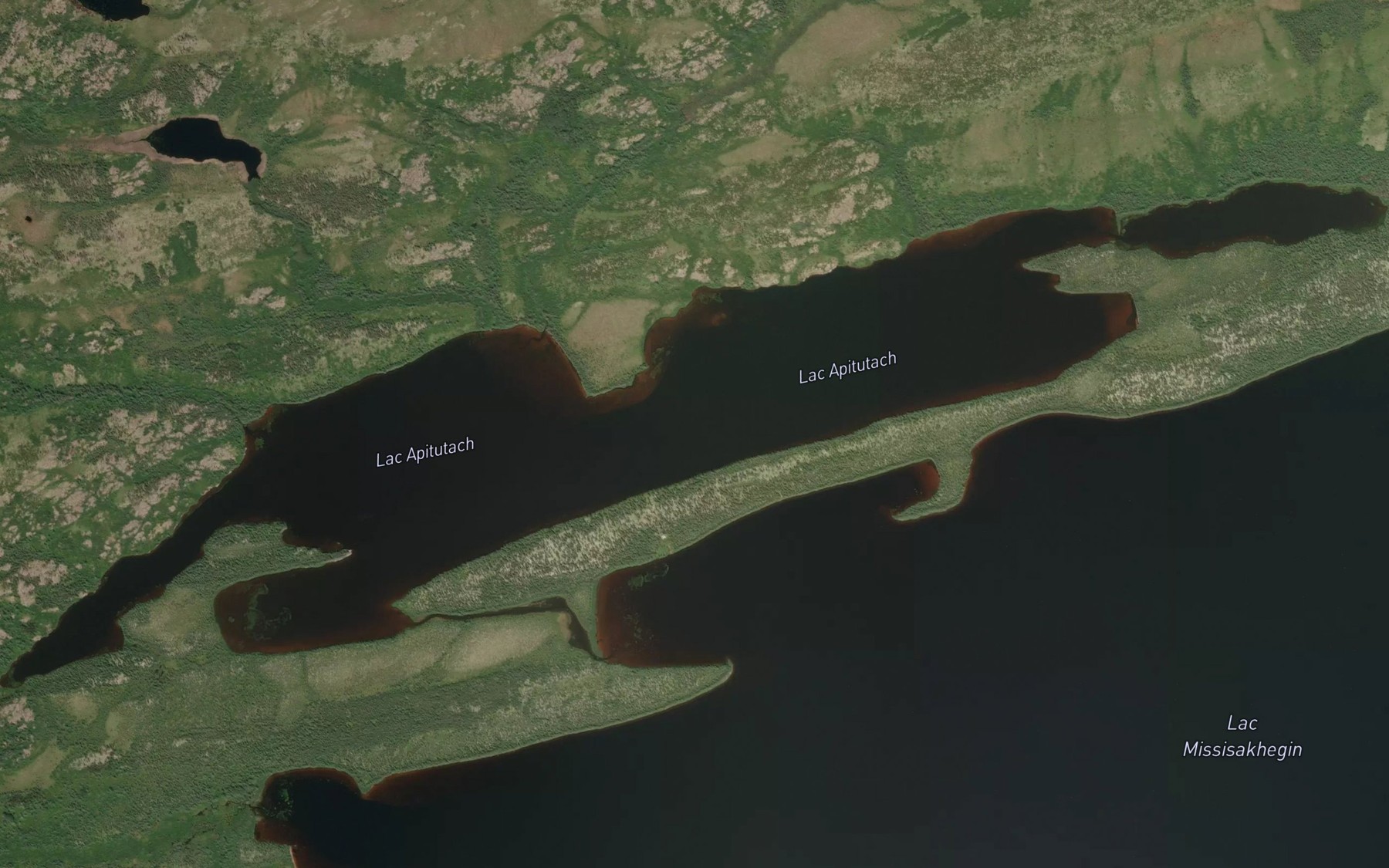 Satellite map of the Lac Apitutach