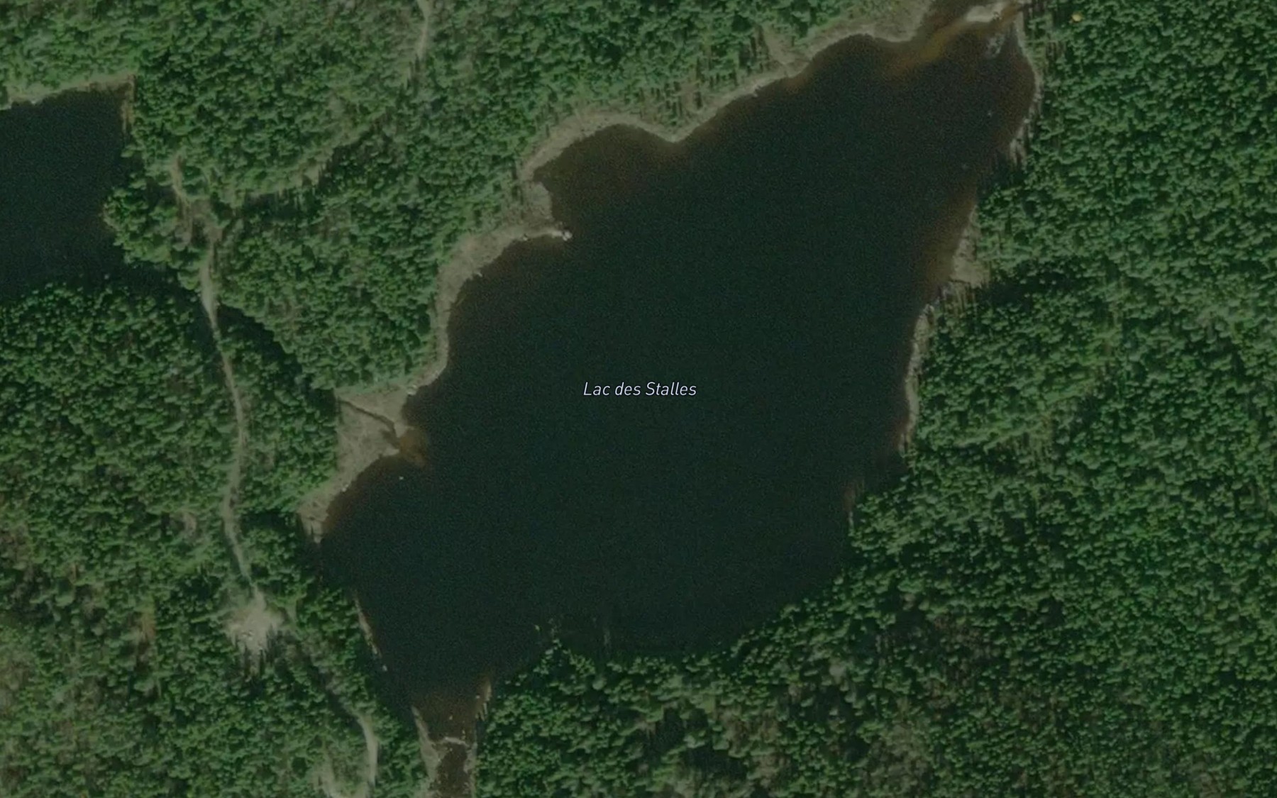 Satellite map of the Lac des Stalles