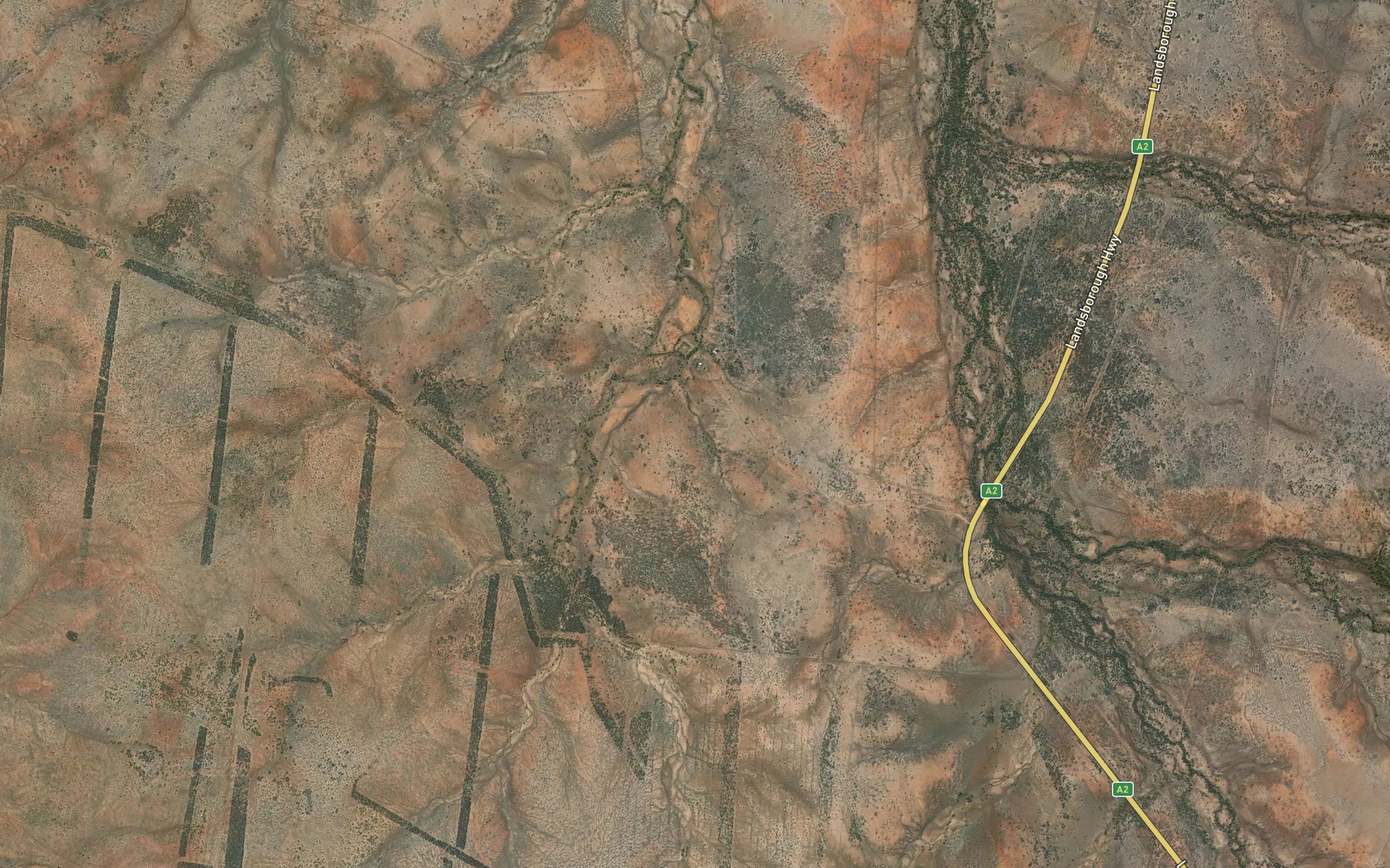 Satellite map of the Lagoon Creek