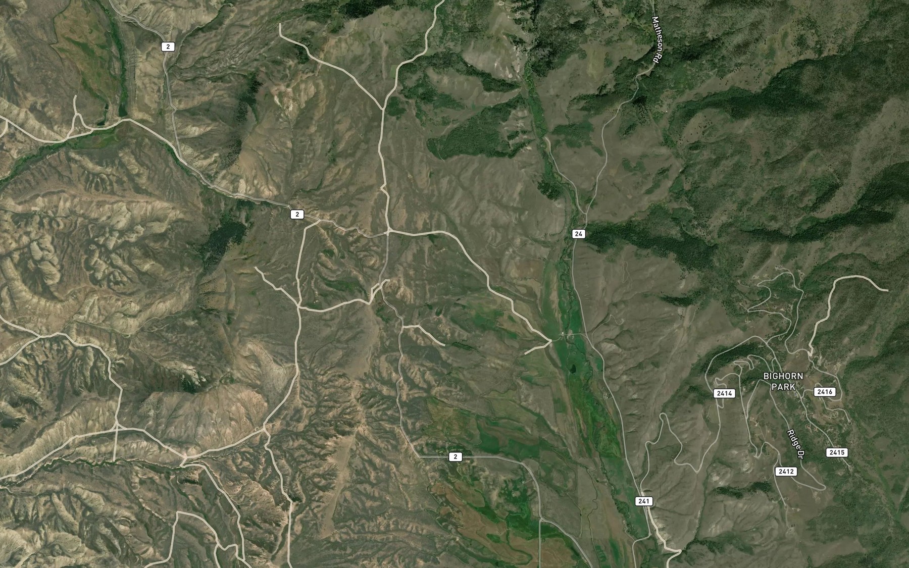 Satellite map of the Pickering Ditch