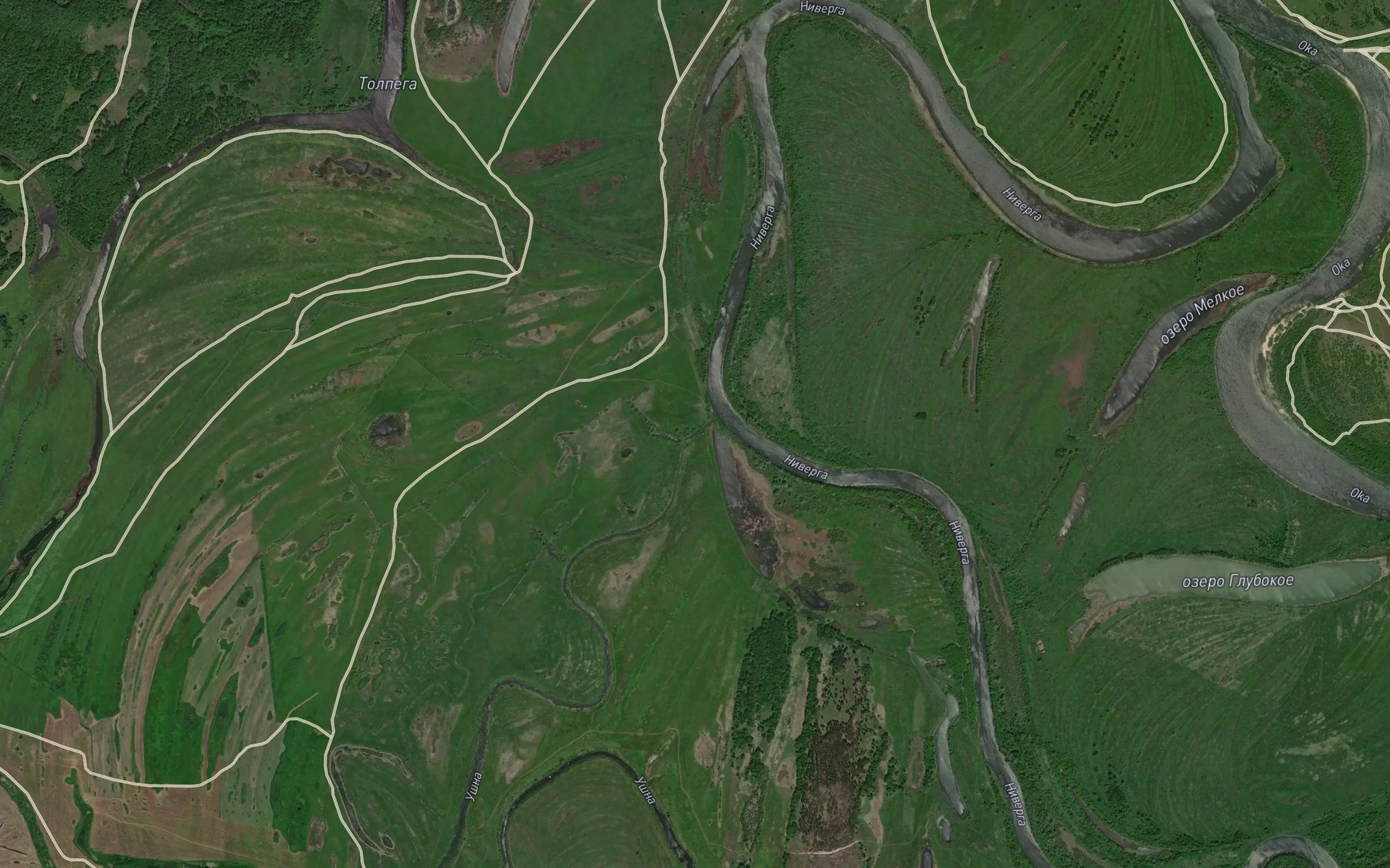 Satellite map of the Ushna