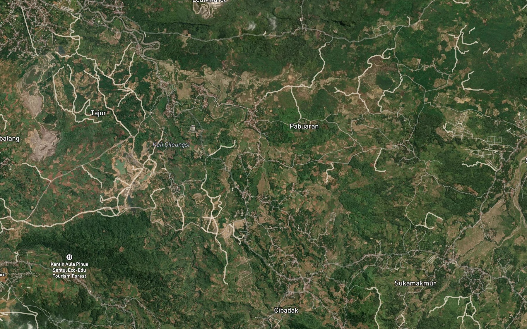 Satellite map of the Ci Seuseupan