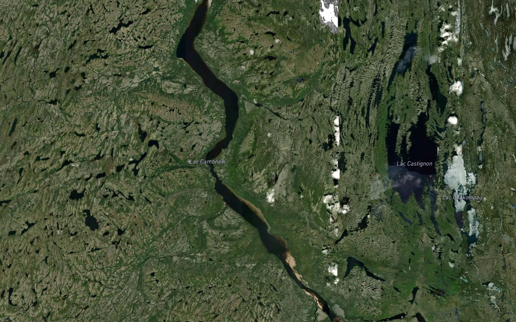 Satellite map of the Lac Cambrien