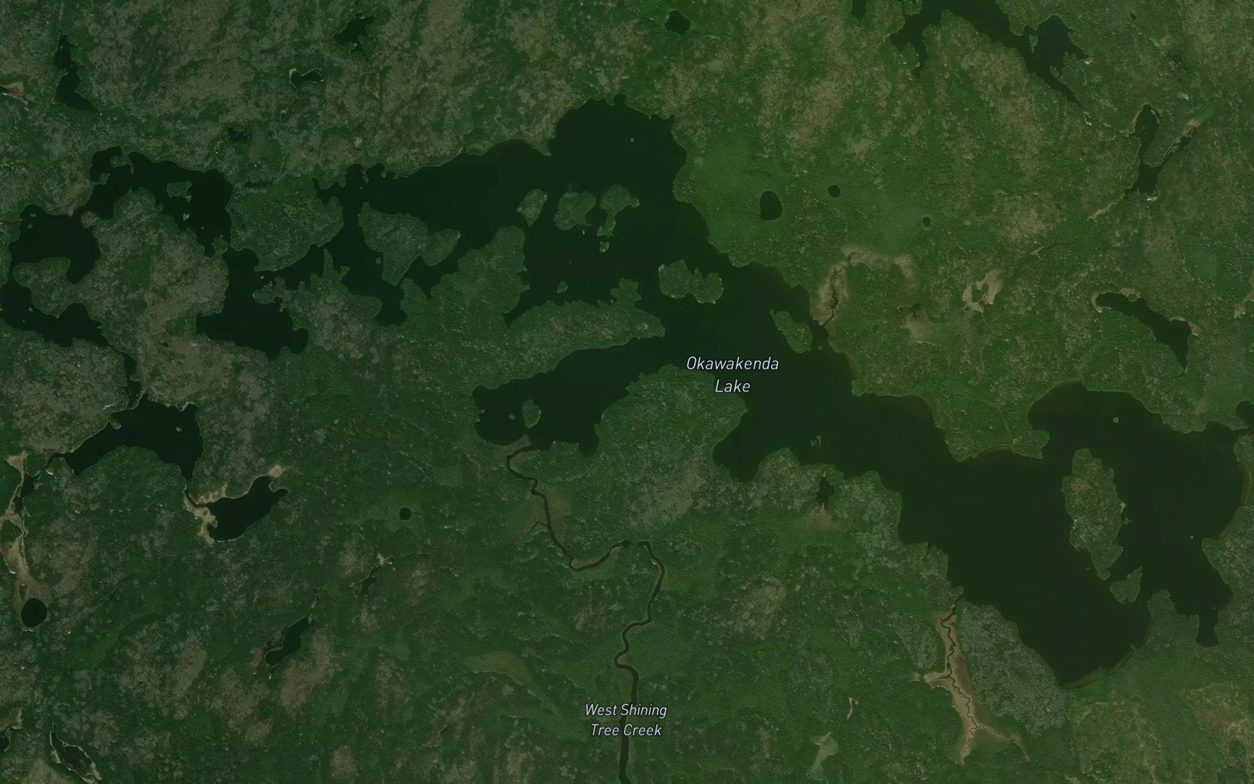Satellite map of the Okawakenda Lake