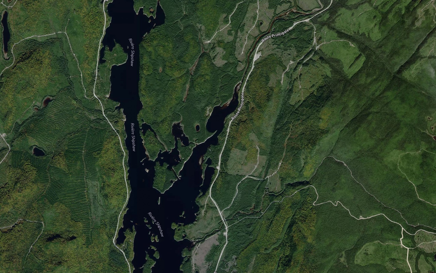 Satellite map of the Riviere de la Tete Blanche