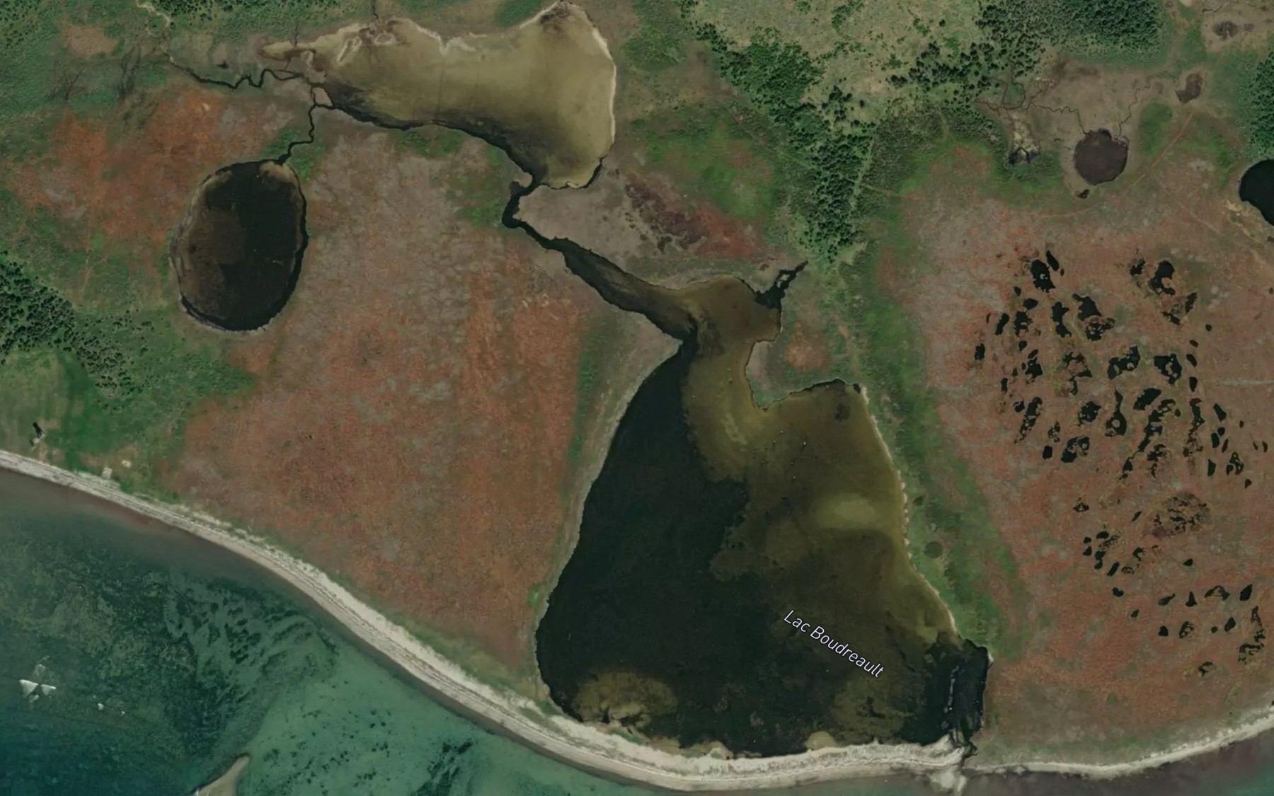 Satellite map of the Lac Boudreault
