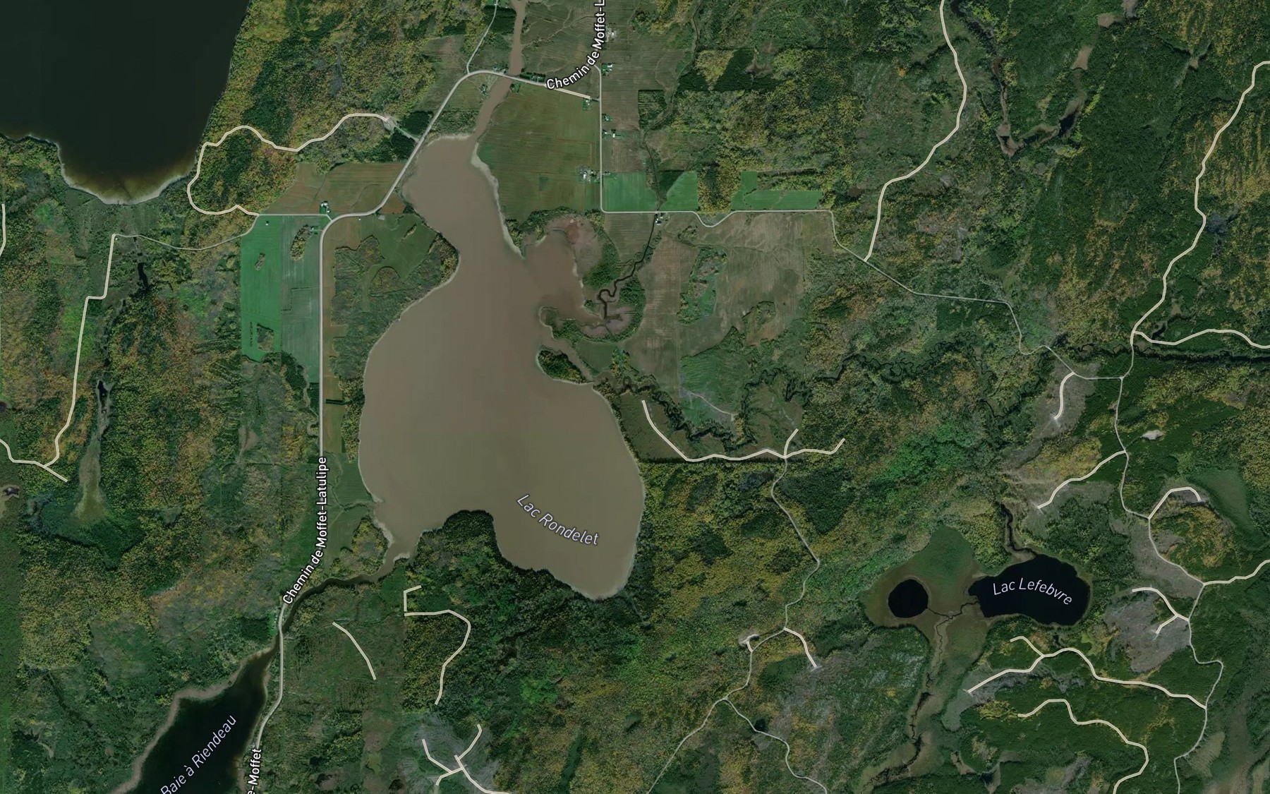 Satellite map of the Ruisseau de la Bequille