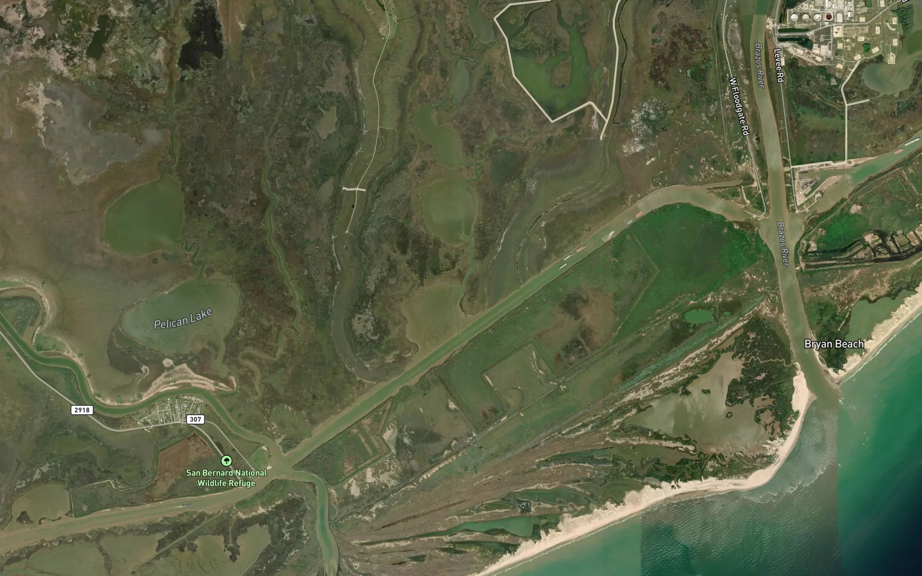 Satellite map of the Jones Creek