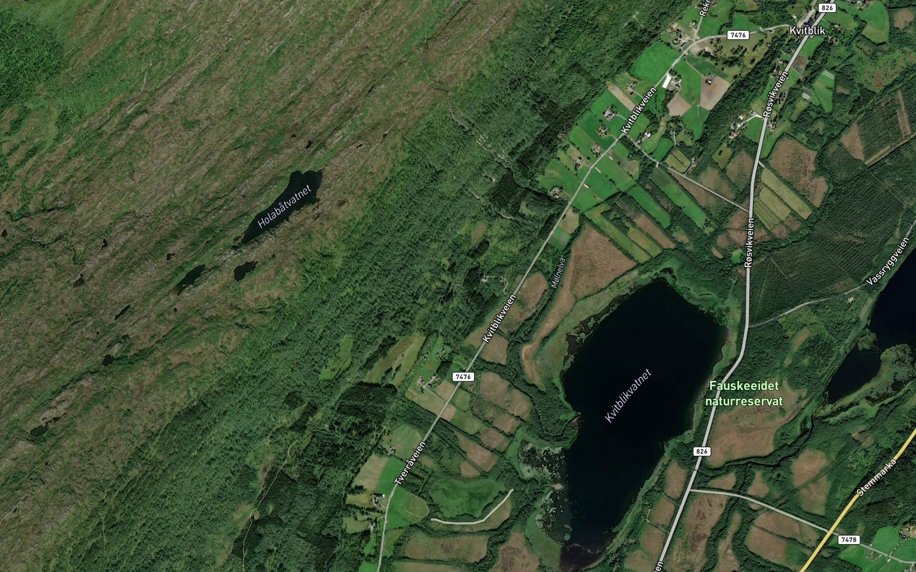 Satellite map of the Heitaga