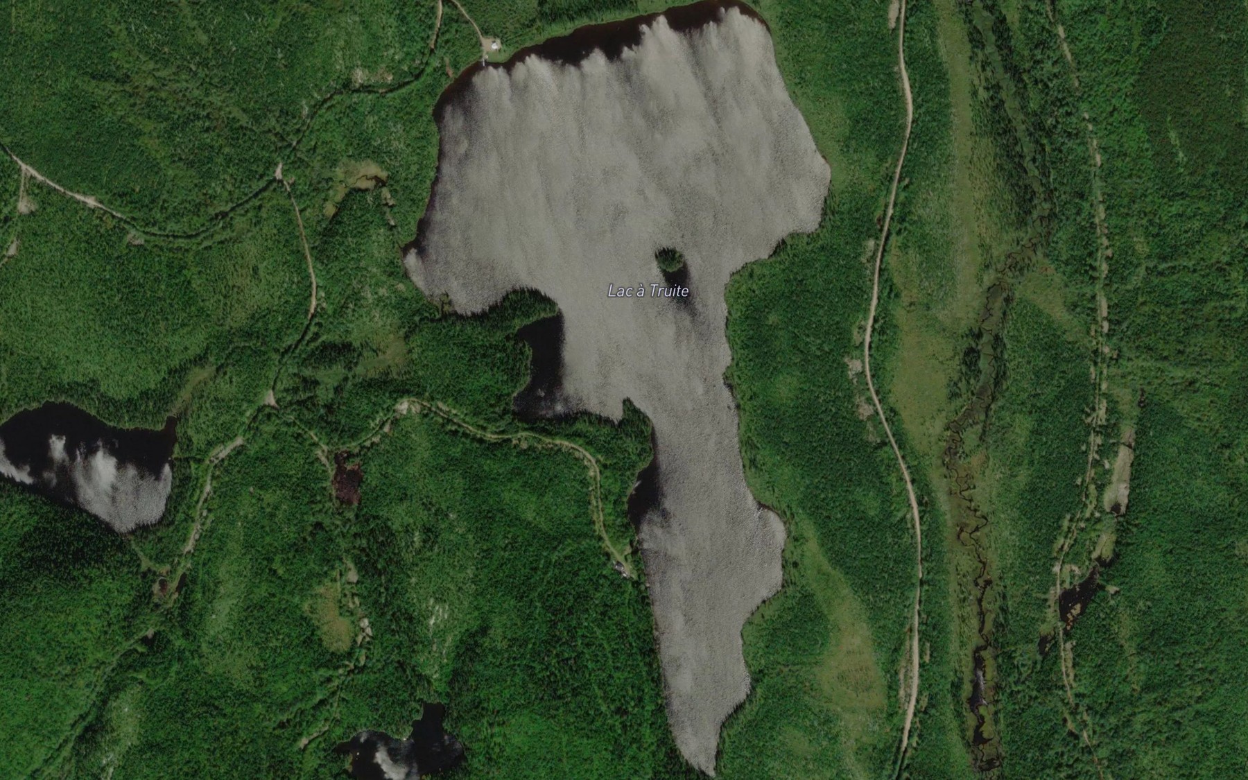 Satellite map of the Lac a Truite