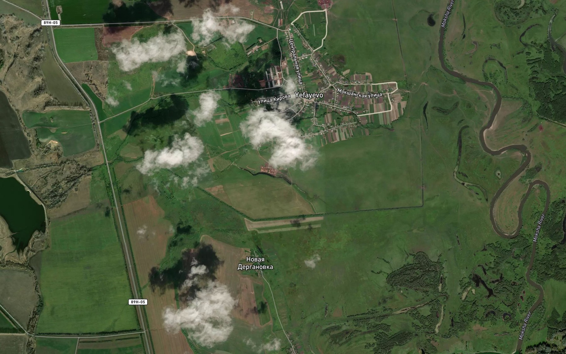 Satellite map of the Ozero Baklusha