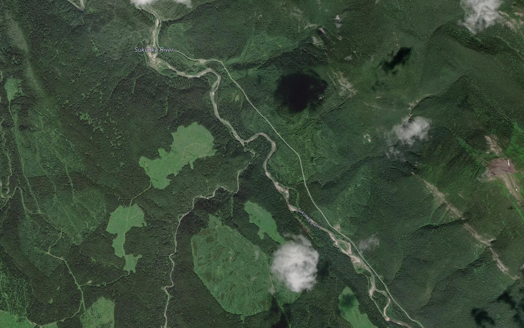 Satellite map of the Twidwell Creek