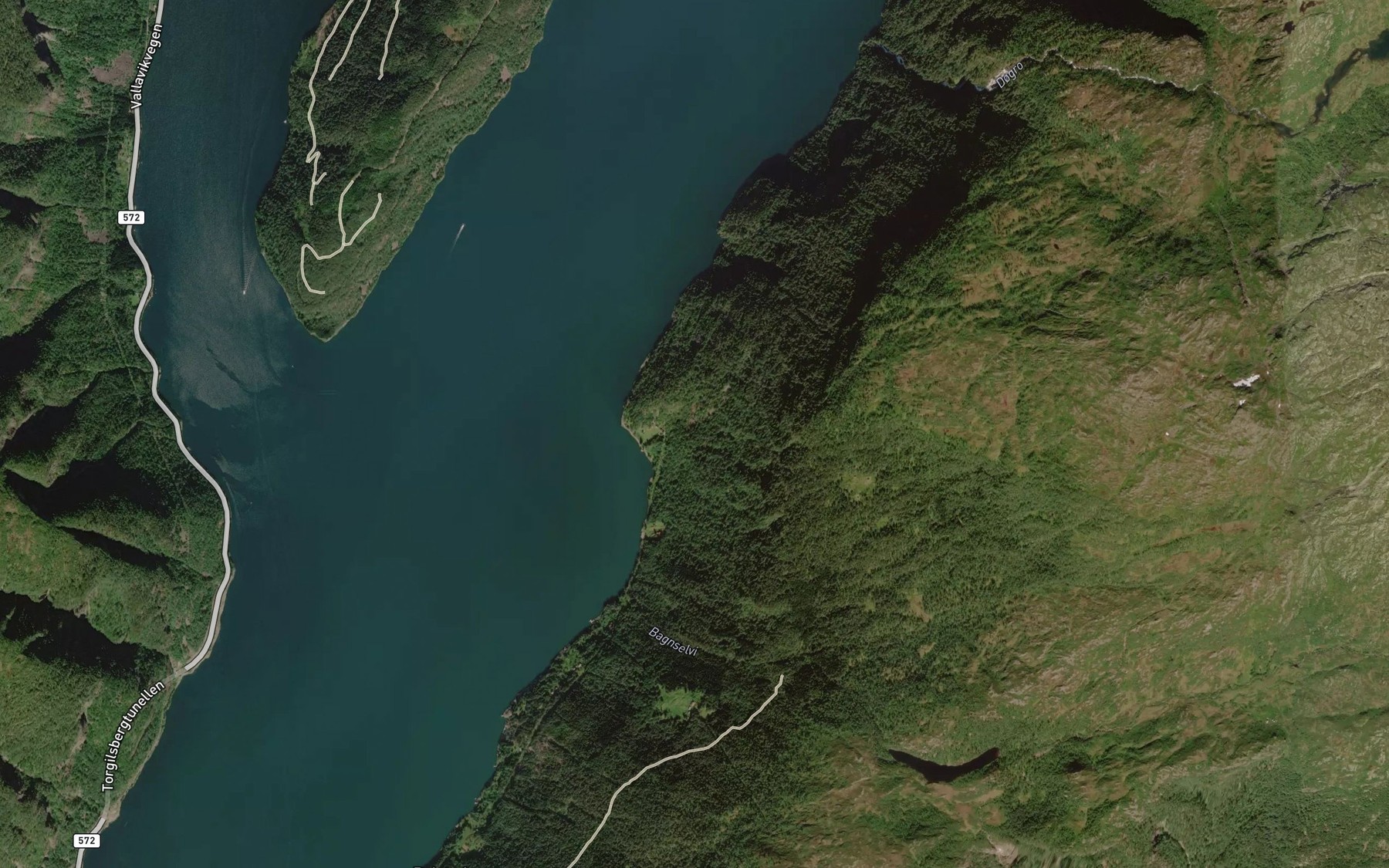 Satellite map of the Hoganutbekken