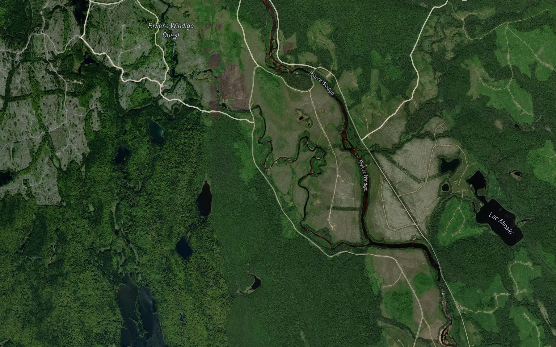 Satellite map of the Lacs Loulou