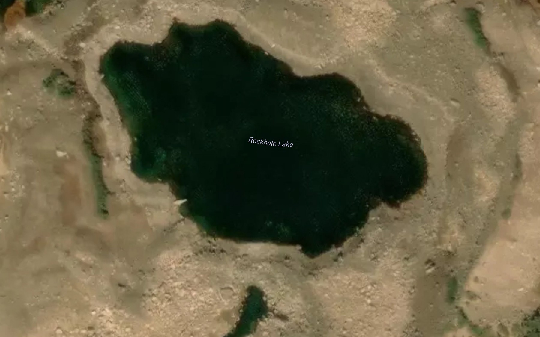 Satellite map of the Rockhole Lake