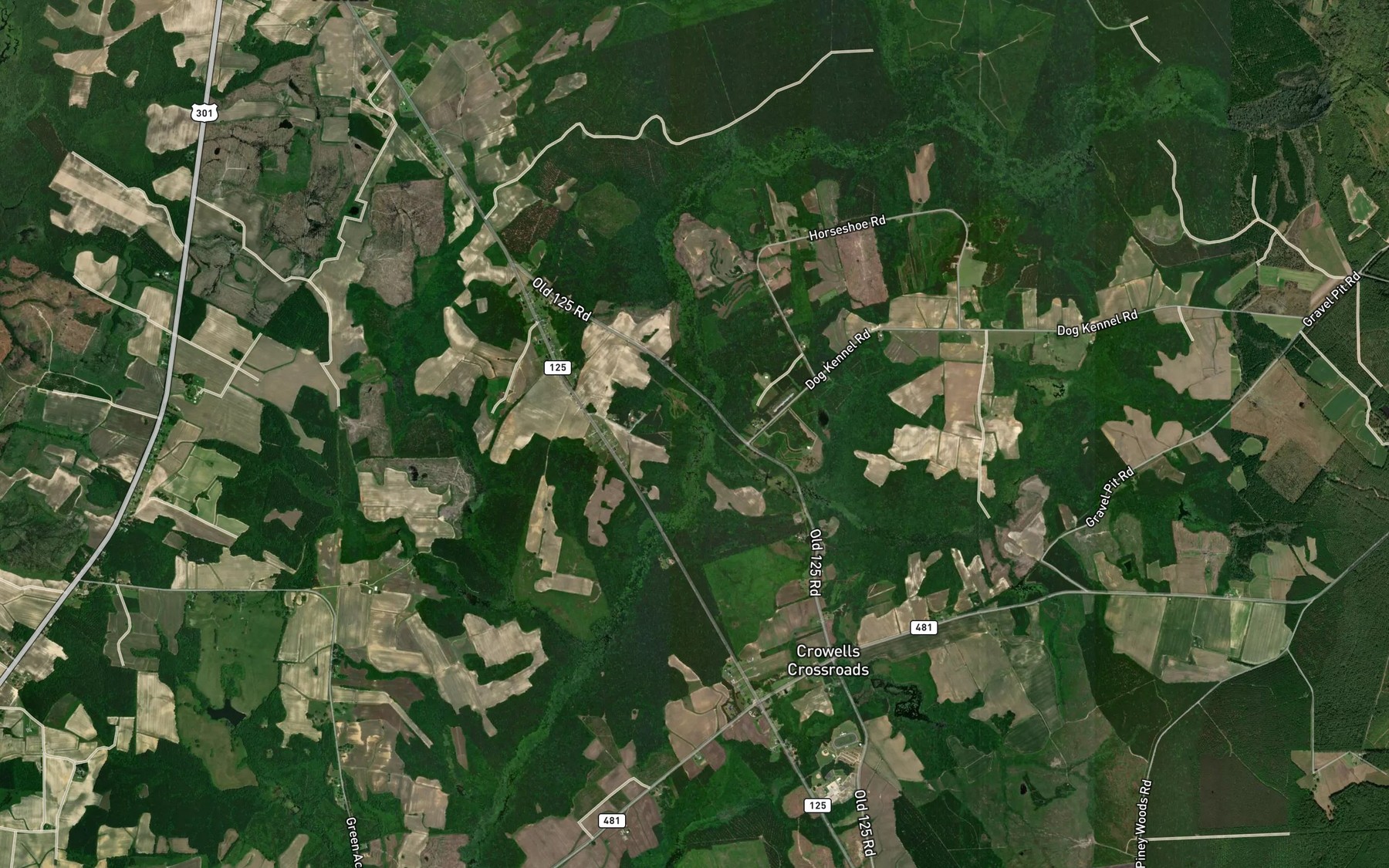 Satellite map of the Hales Millpond Branch