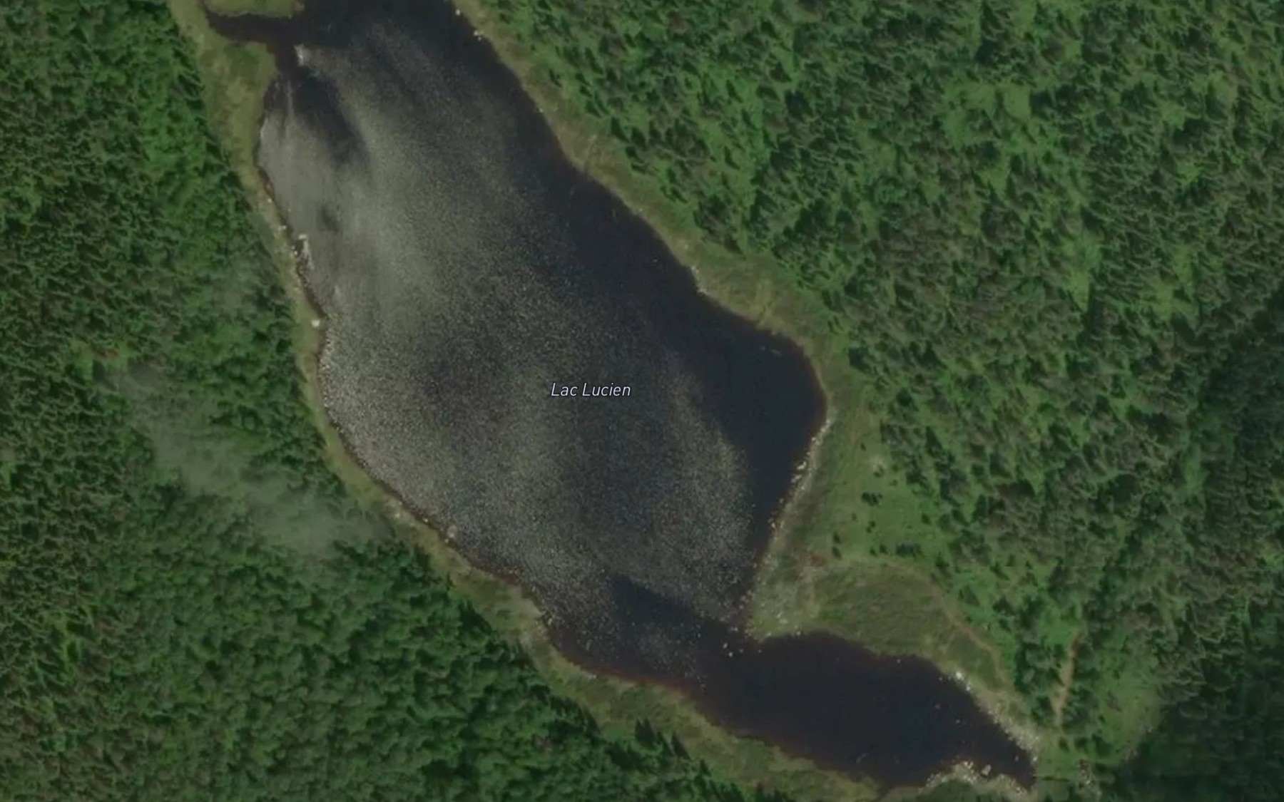 Satellite map of the Lac Lucien