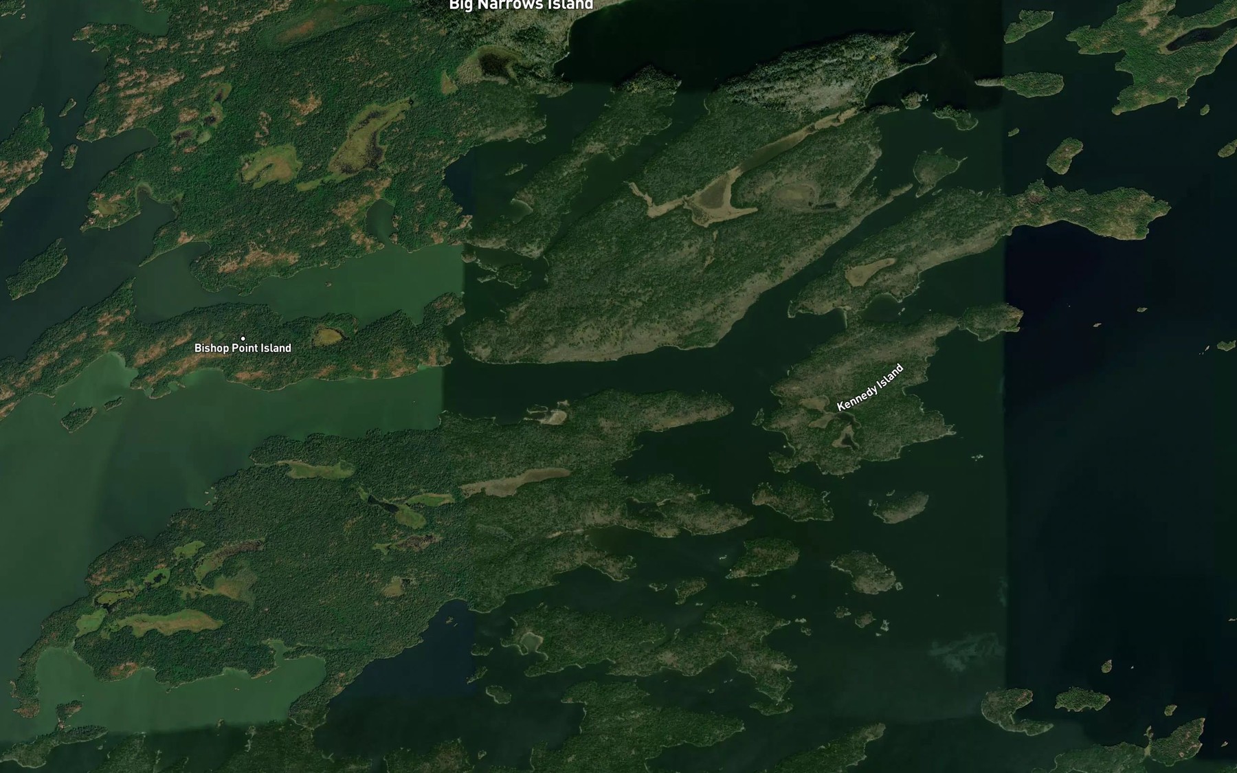 Satellite map of the Tranquil Channel