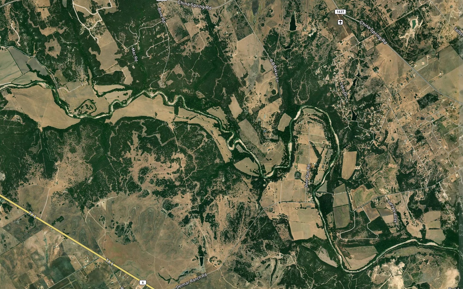 Satellite map of the Horseshoe Bend