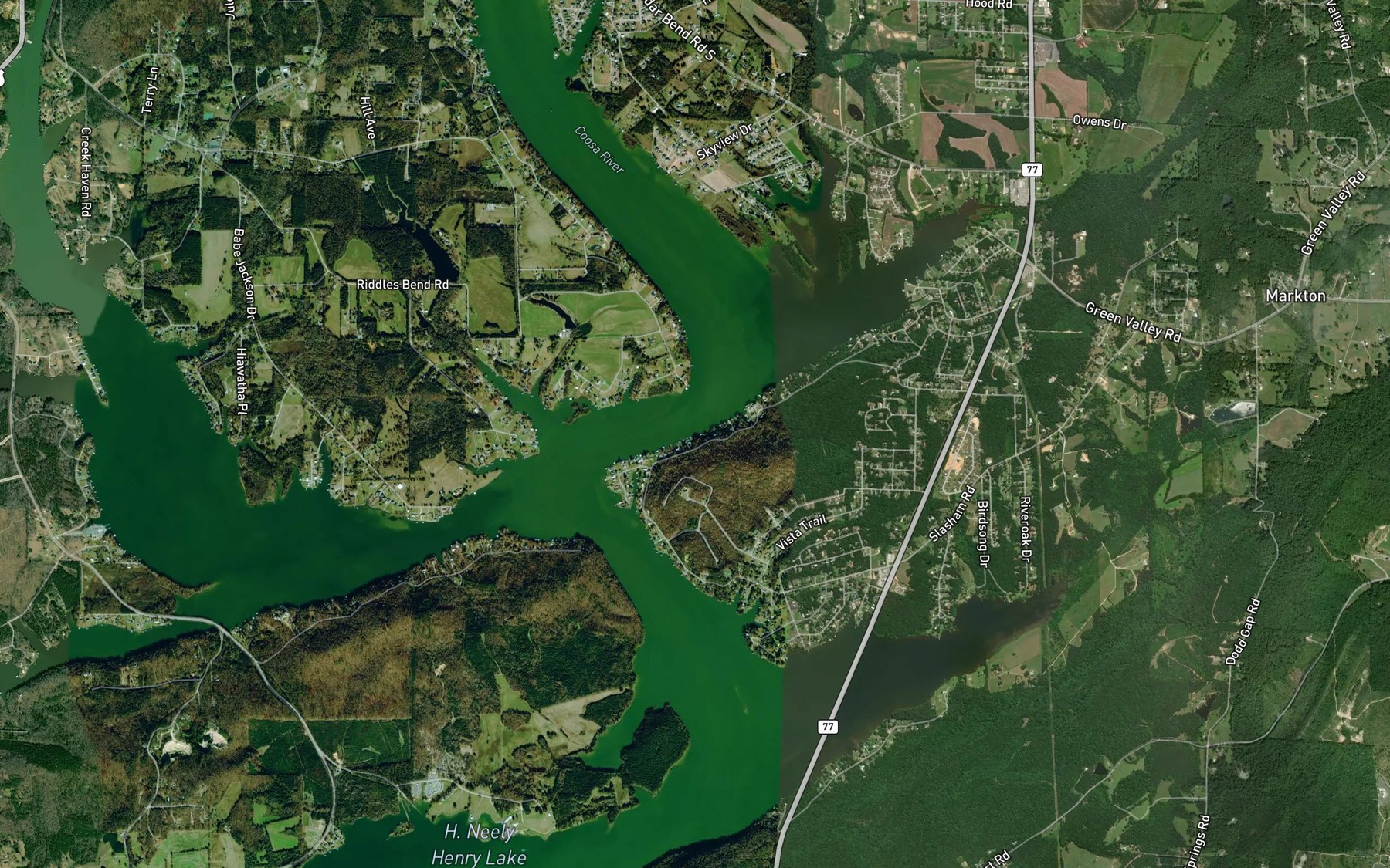 Satellite map of the Spot 4