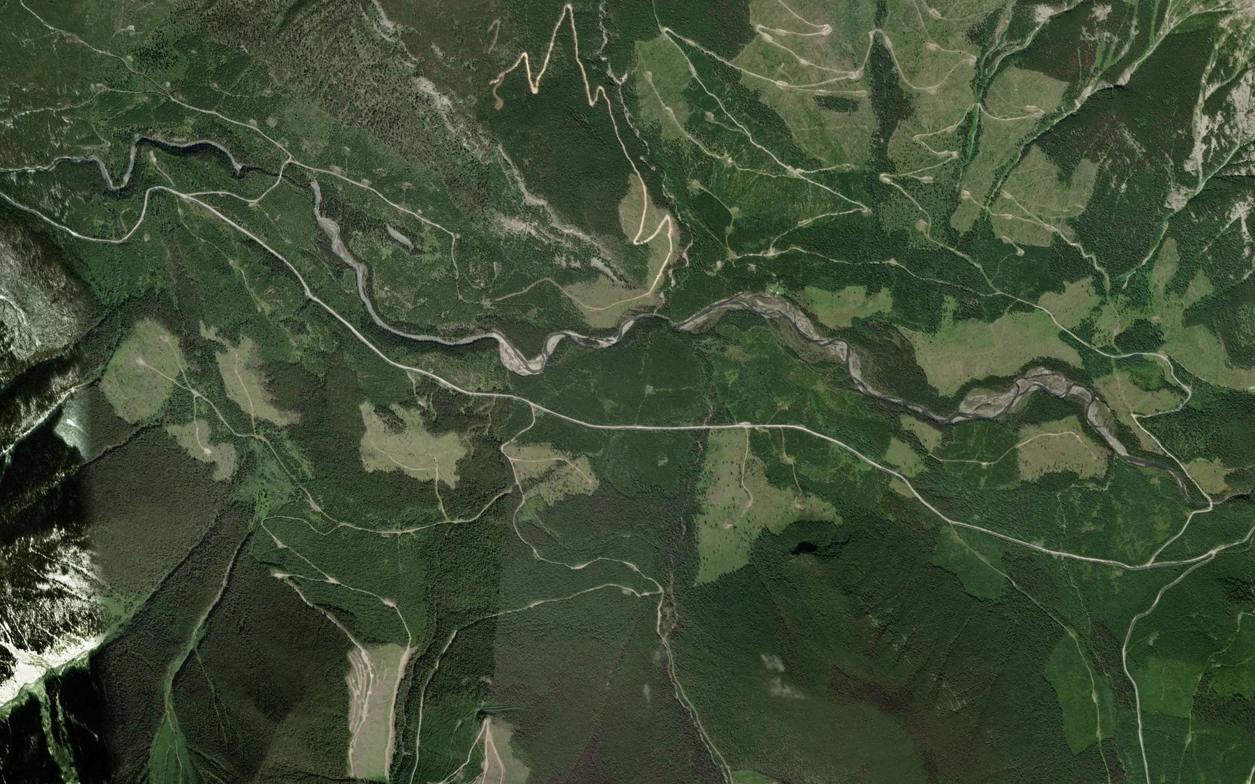 Satellite map of the Queen Mary Creek