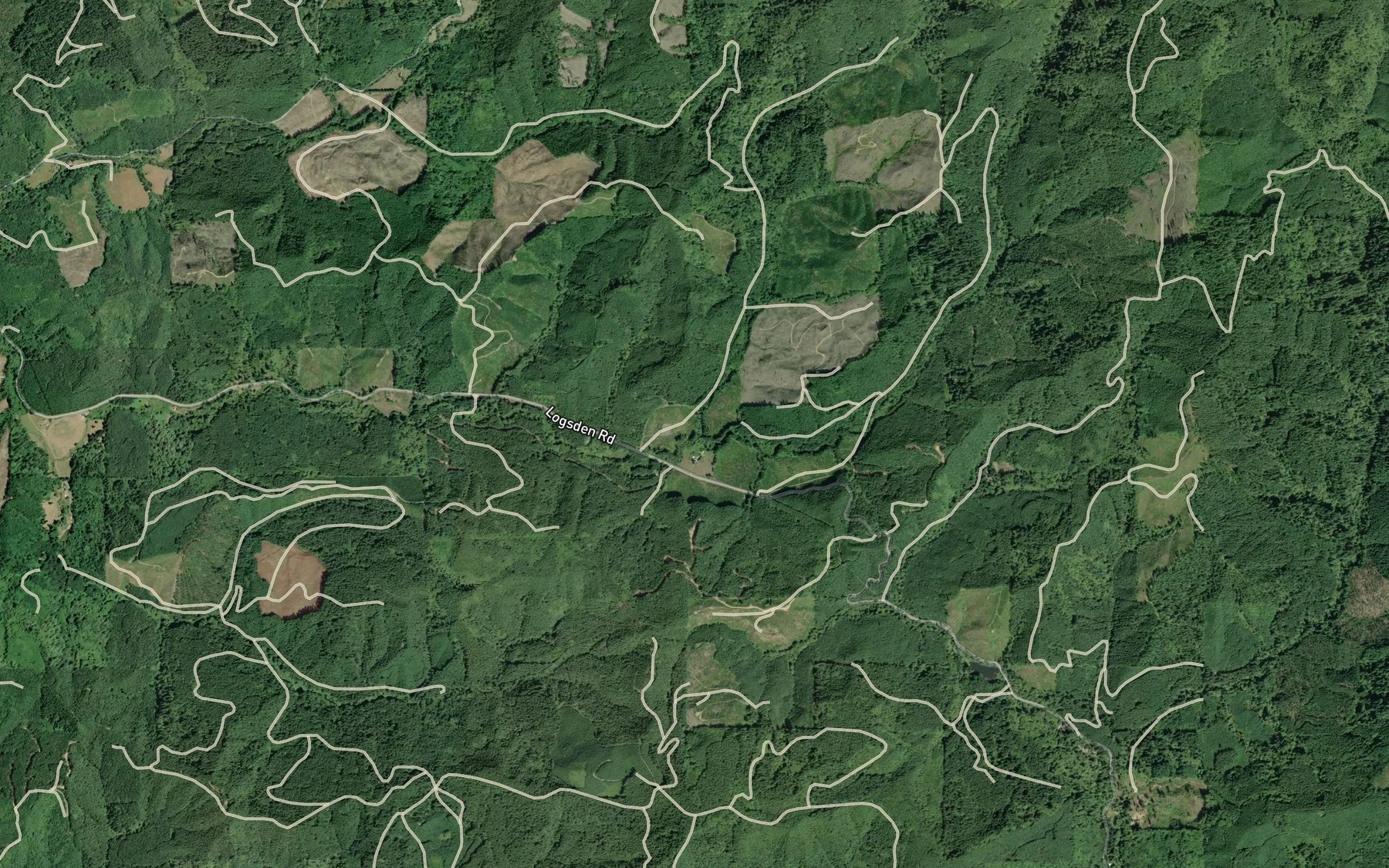 Satellite map of the Fisher Creek