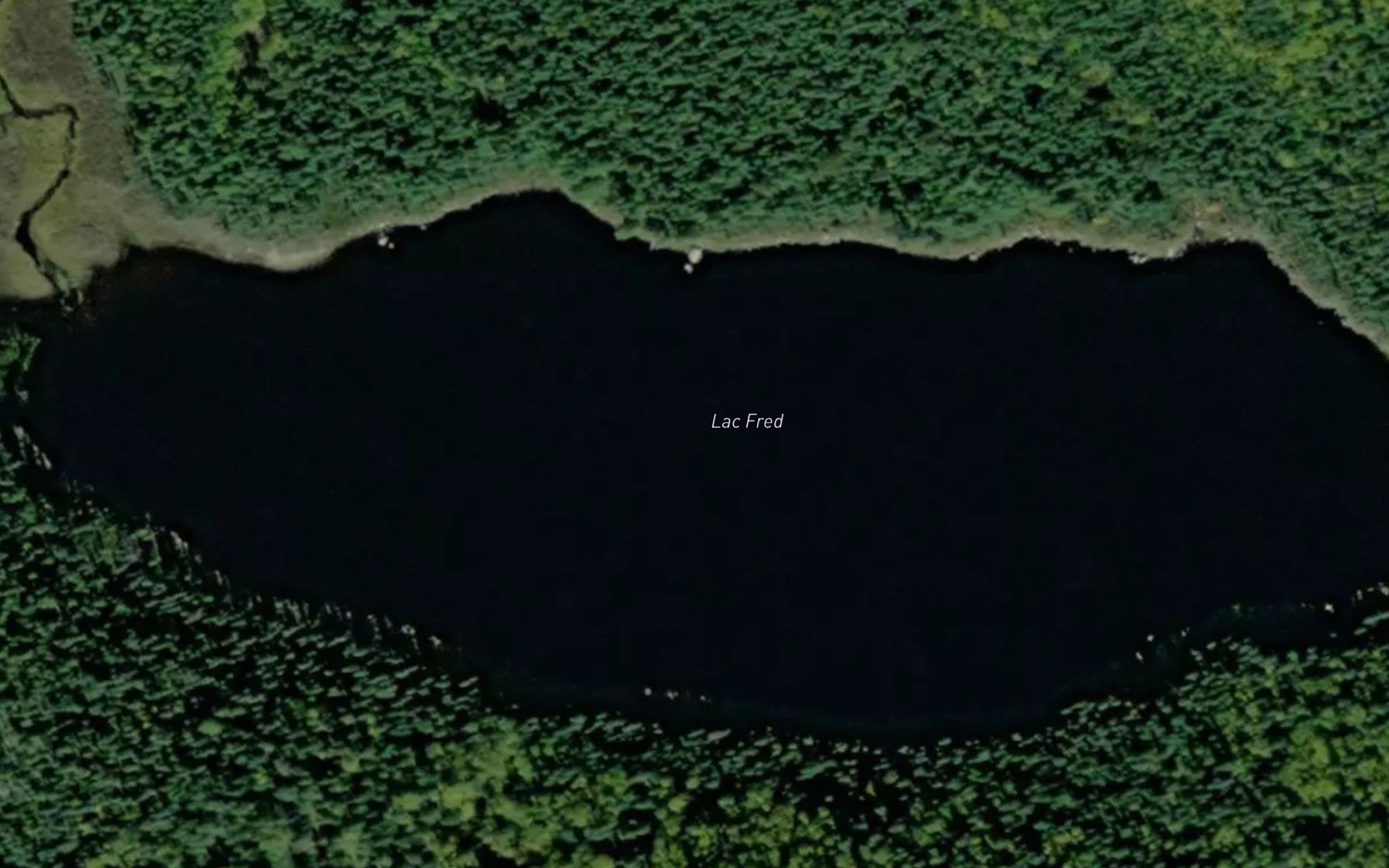 Satellite map of the Lac Fred