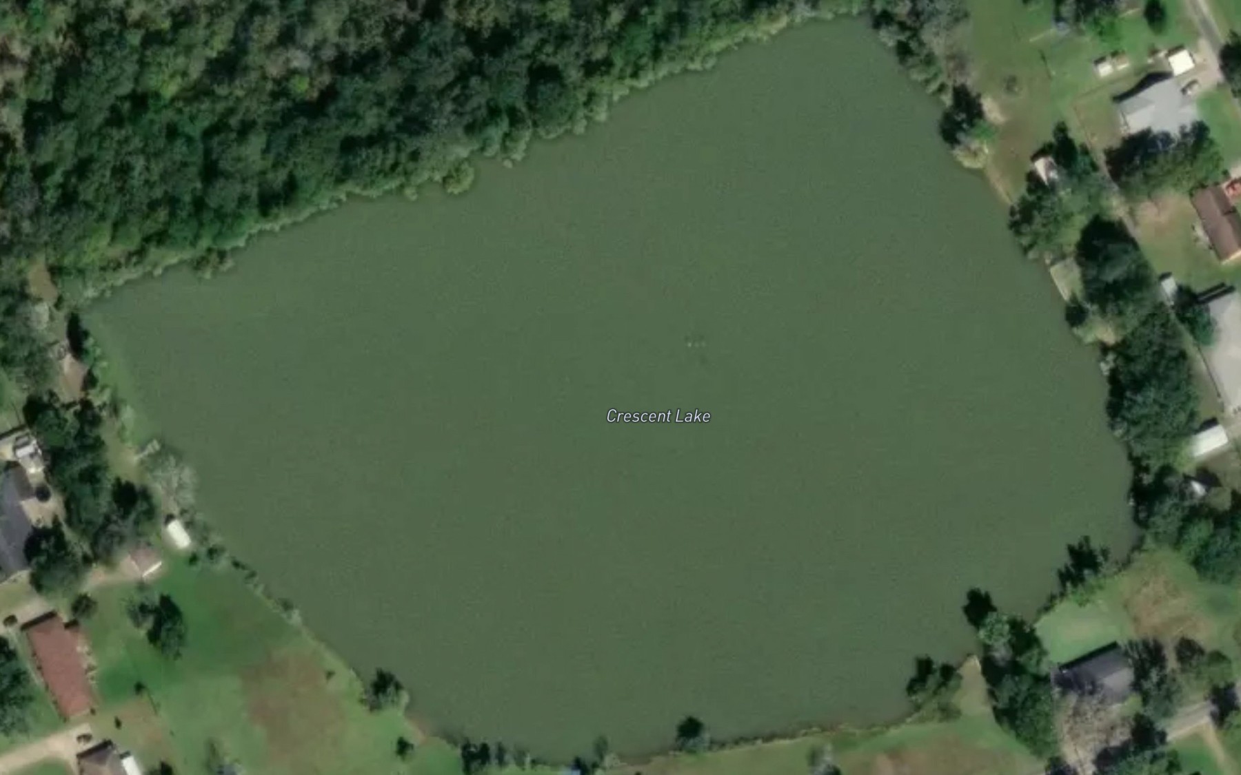 Satellite map of the Crescent Lake