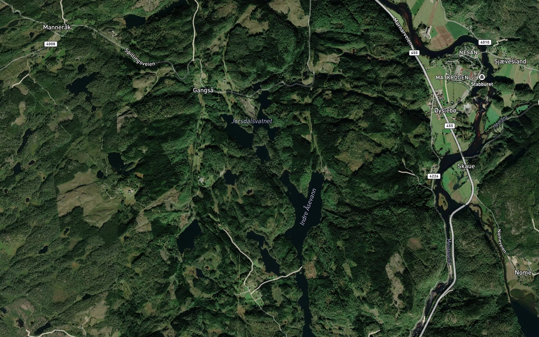 Satellite map of the Eidsbekken