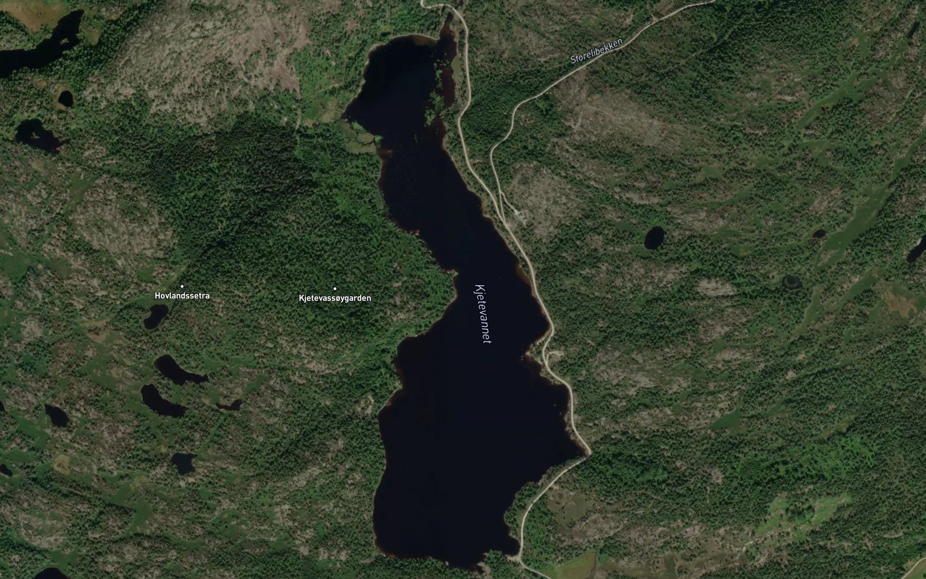 Satellite map of the Kjetevatn