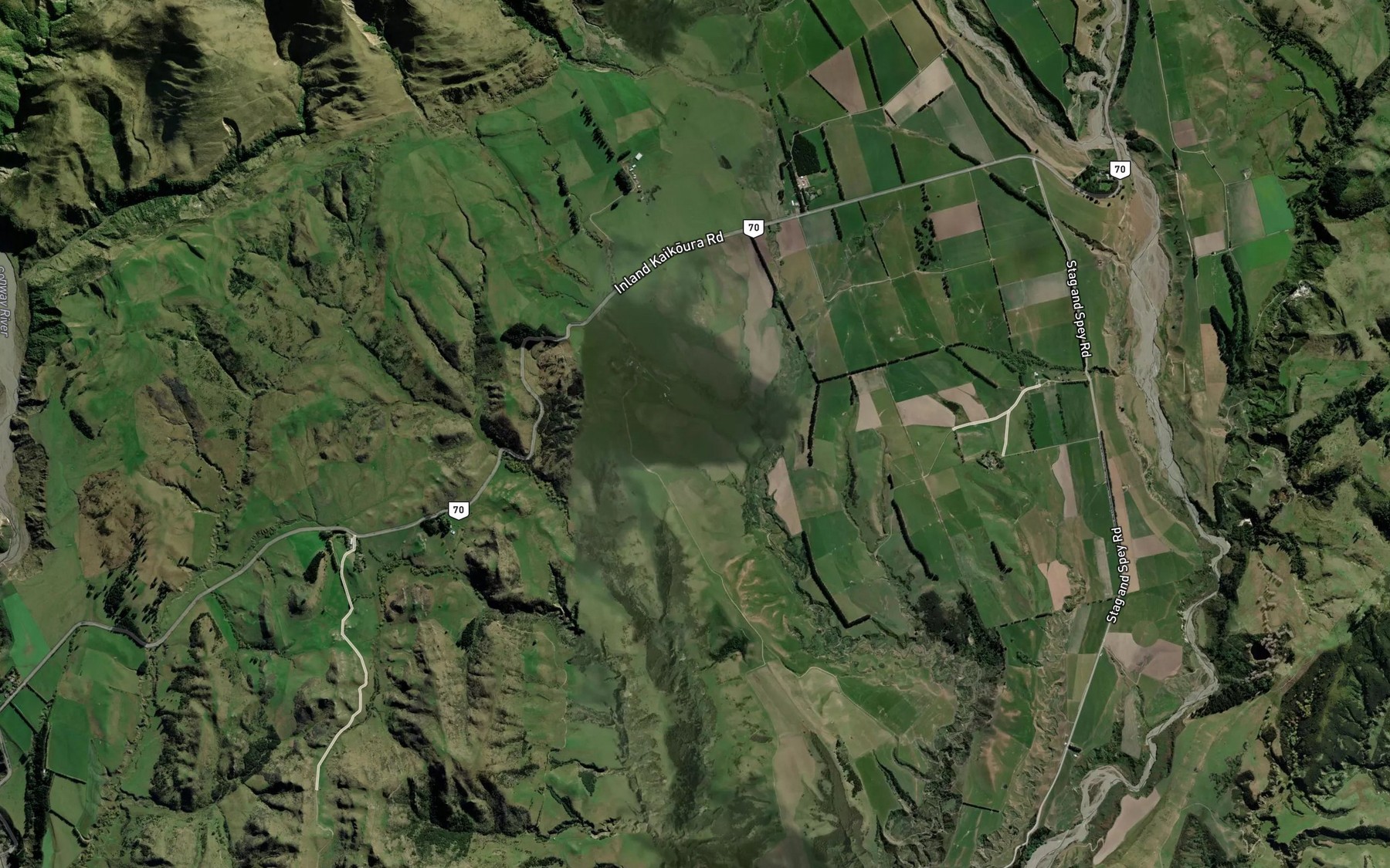 Satellite map of the Quail Stream